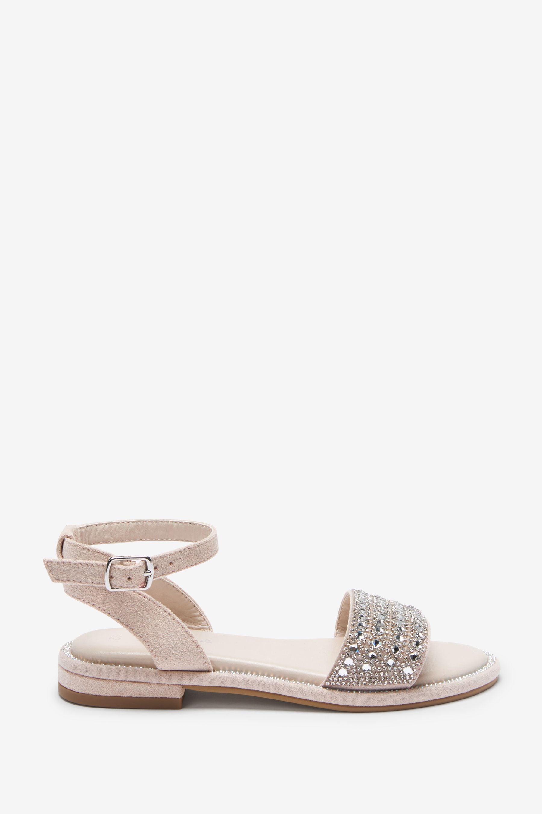 Pink Jewelled Occasion Sandals