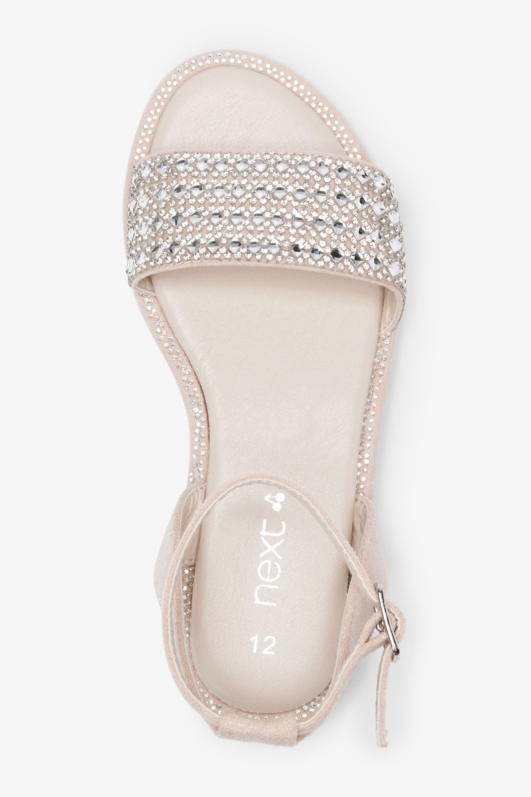 Pink Jewelled Occasion Sandals