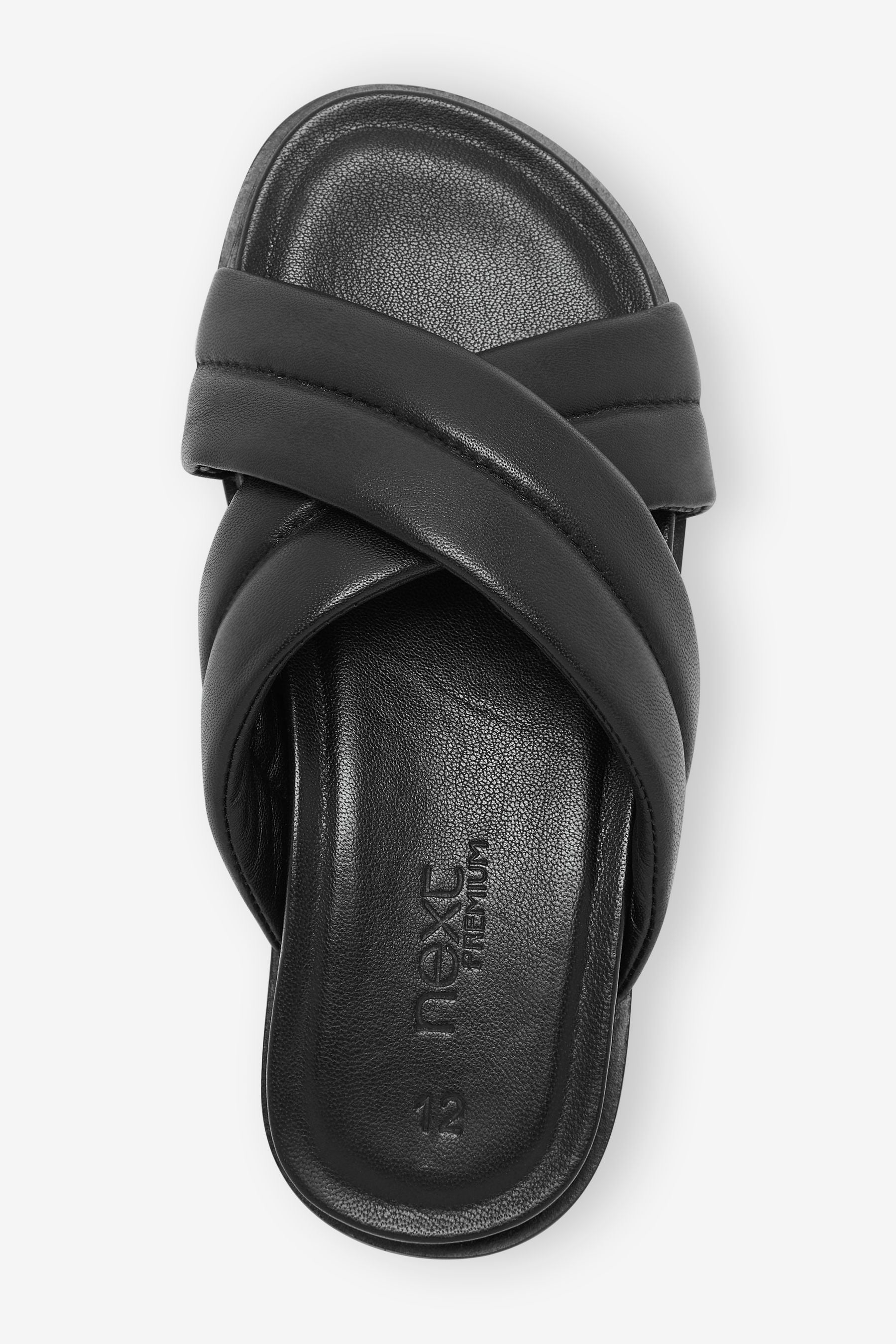 Black Leather Premium Sliders