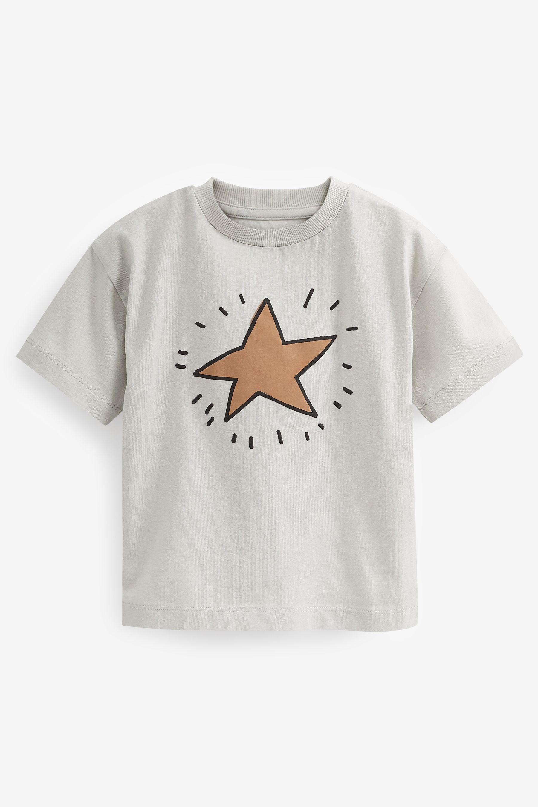 Grey Star Short Sleeve Character T-Shirt (3mths-7yrs)