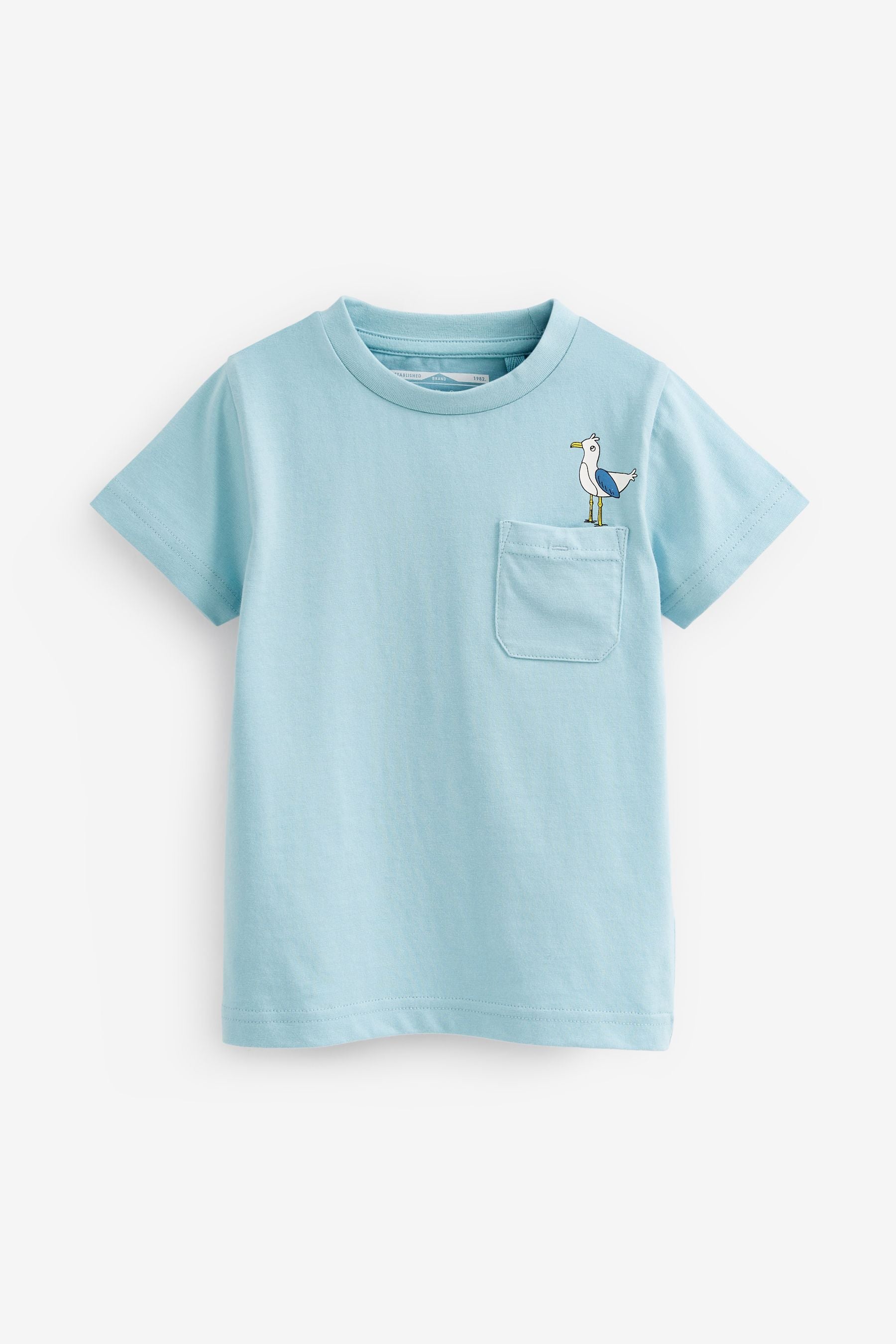 Blue Seagull Pocket T-Shirt (3mths-7yrs)