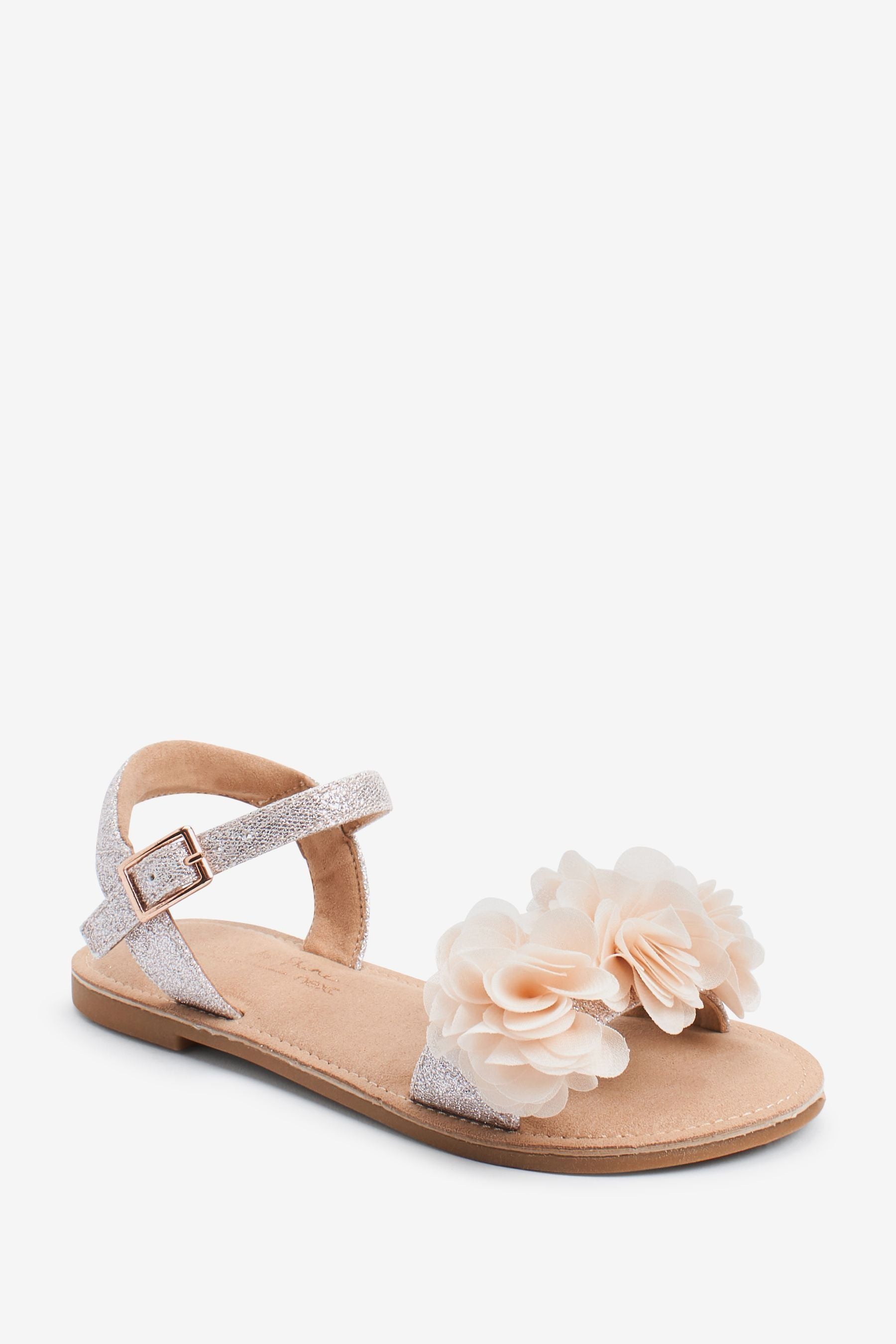 Pink Corsage Flower Occasion Sandals