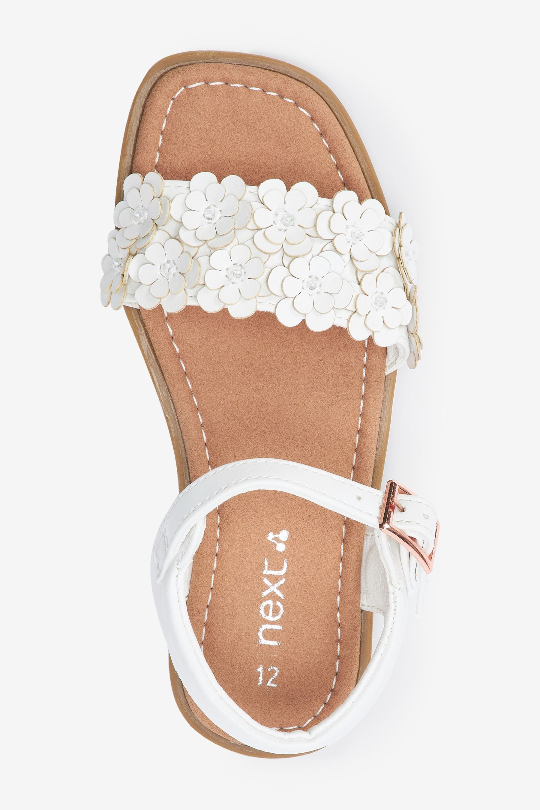 White Floral Sandals