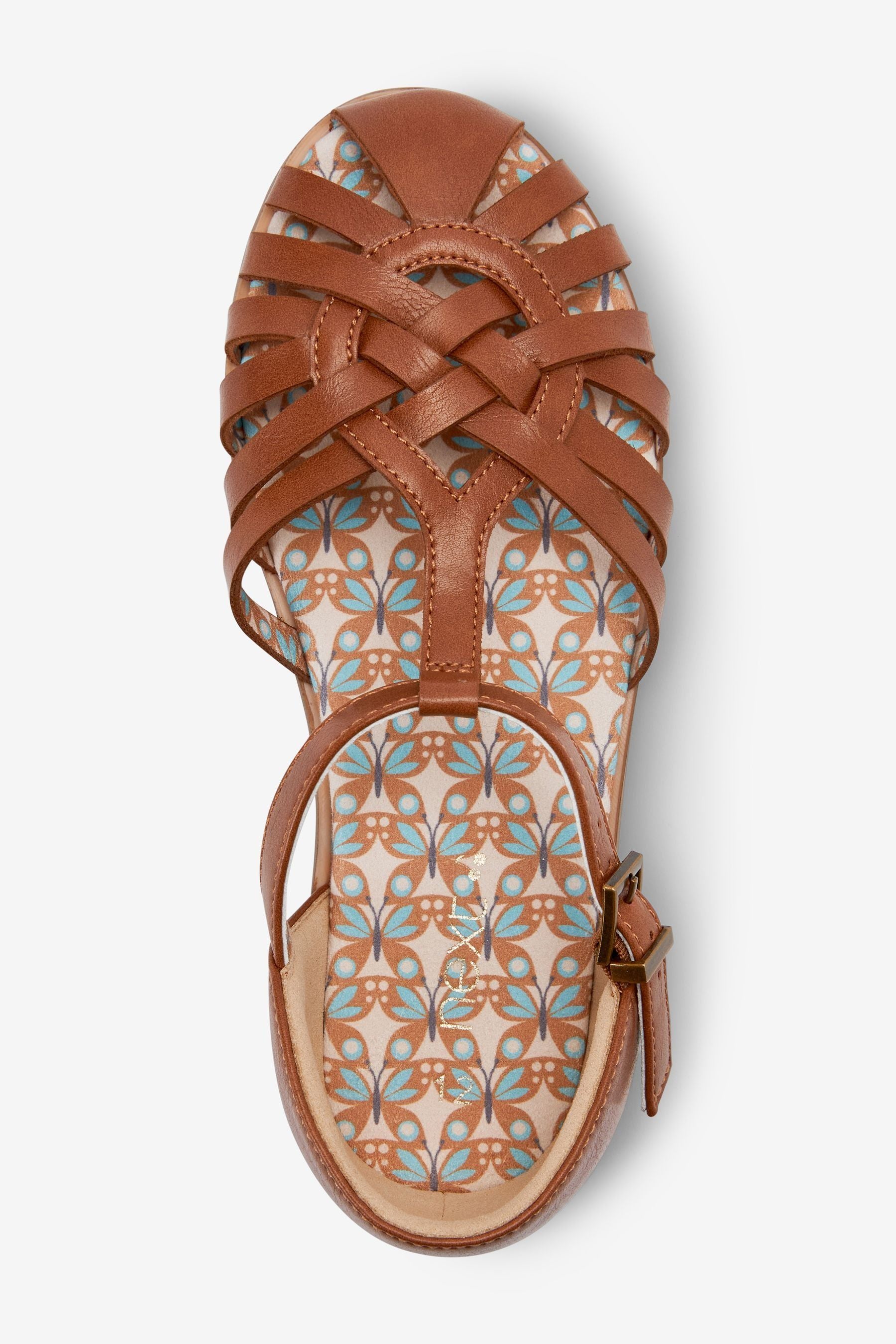 Tan Brown Caged Sandals