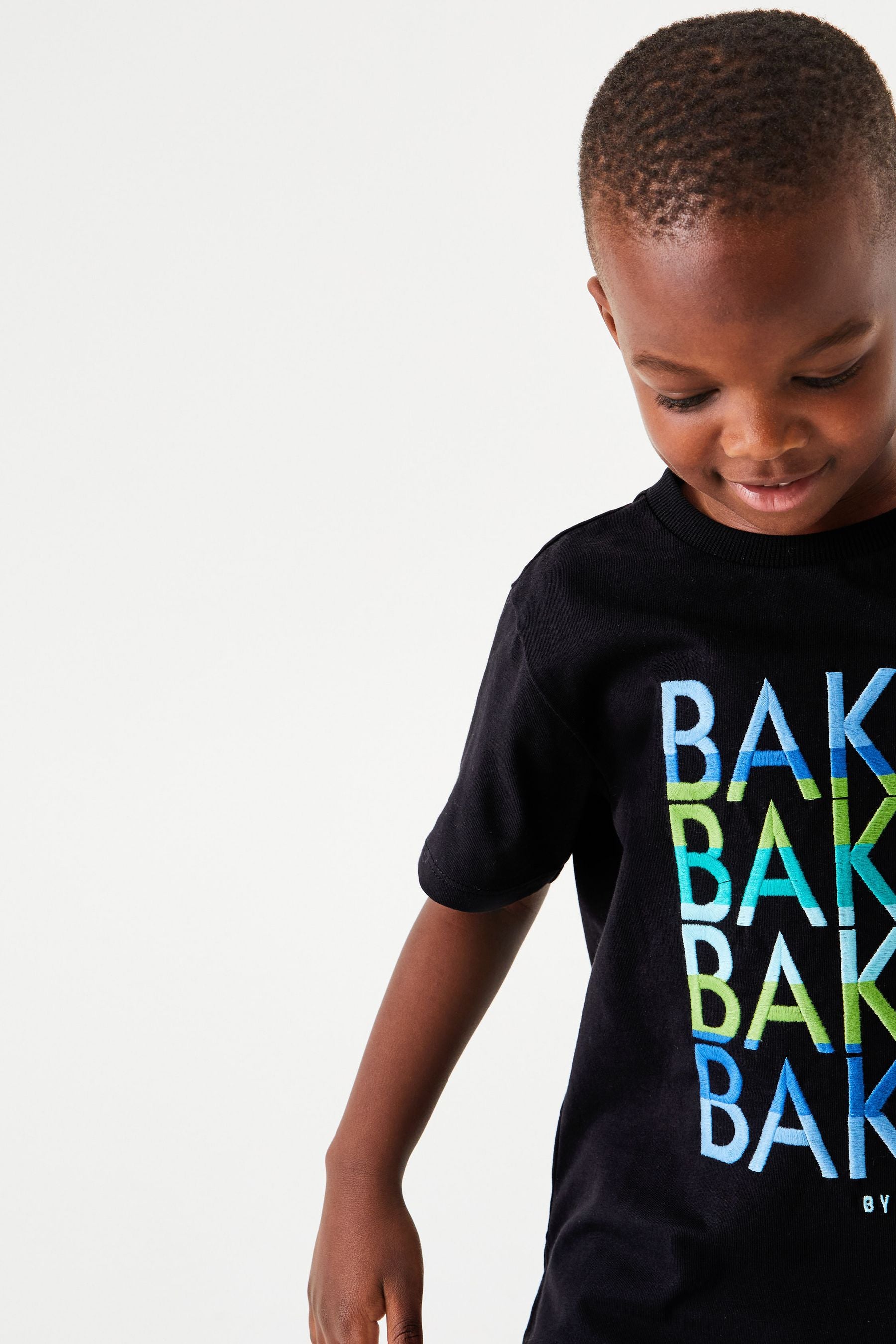 Baker by Ted Baker Black Graphic T-Shirt