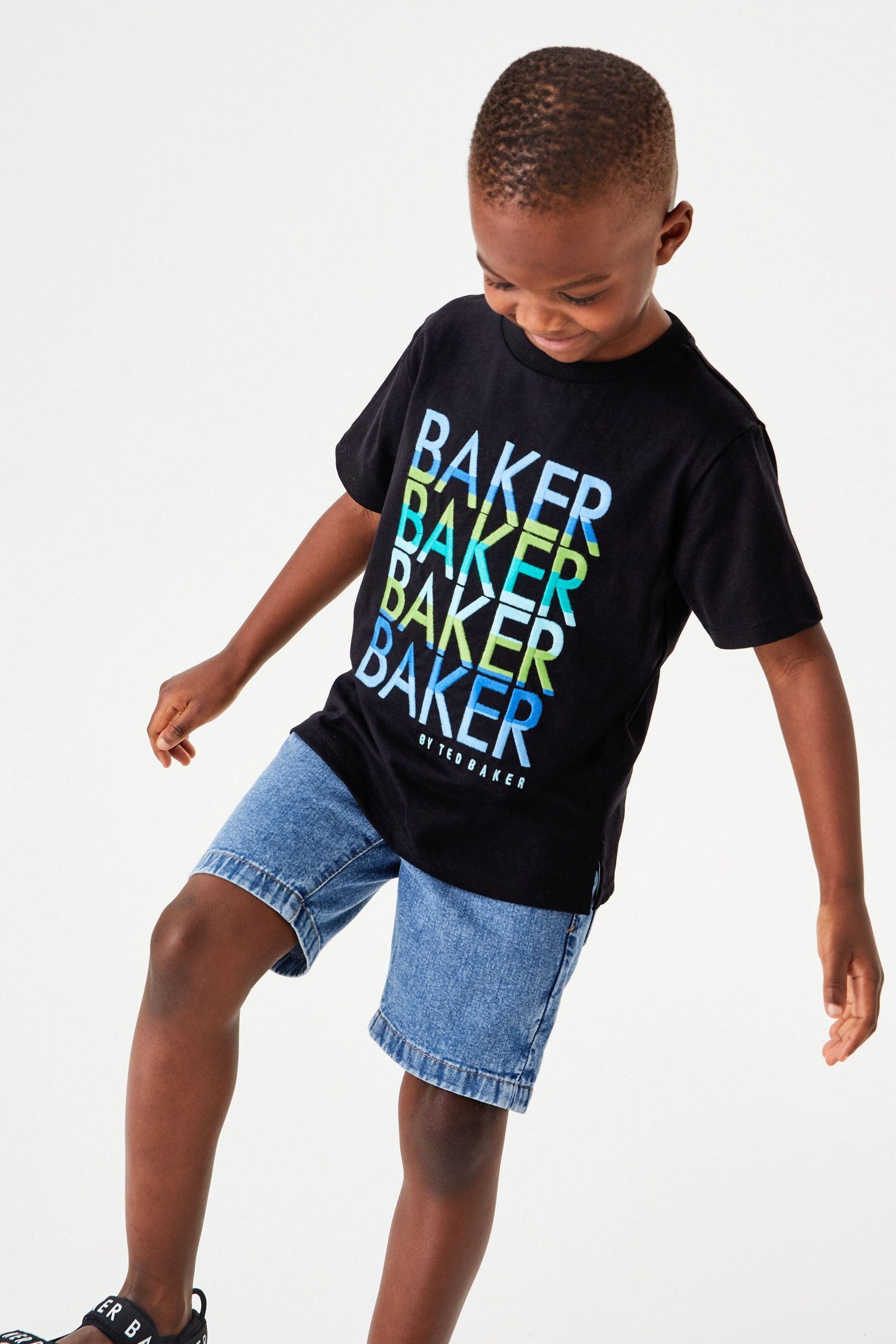 Baker by Ted Baker Black Graphic T-Shirt