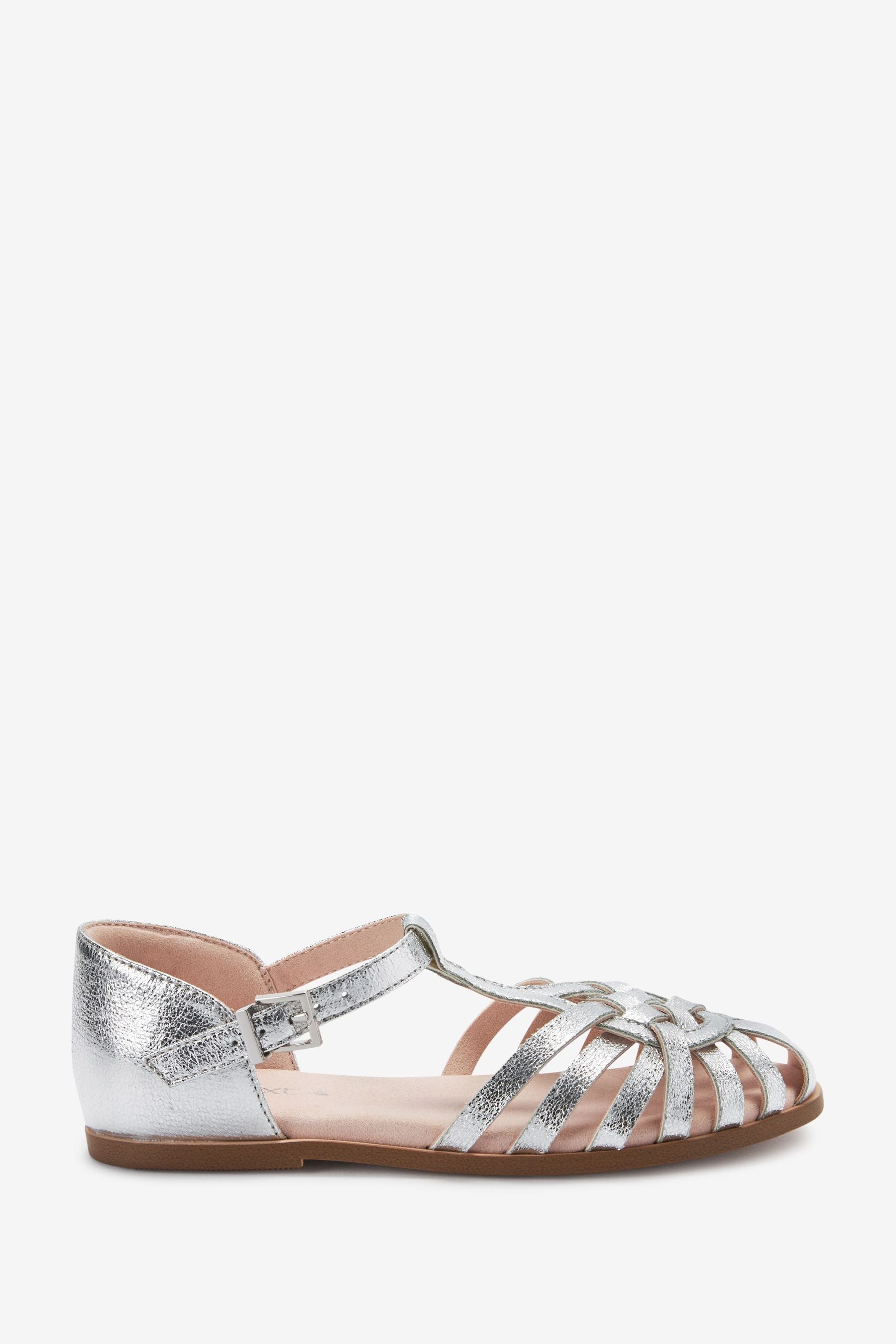 Silver Caged Sandals