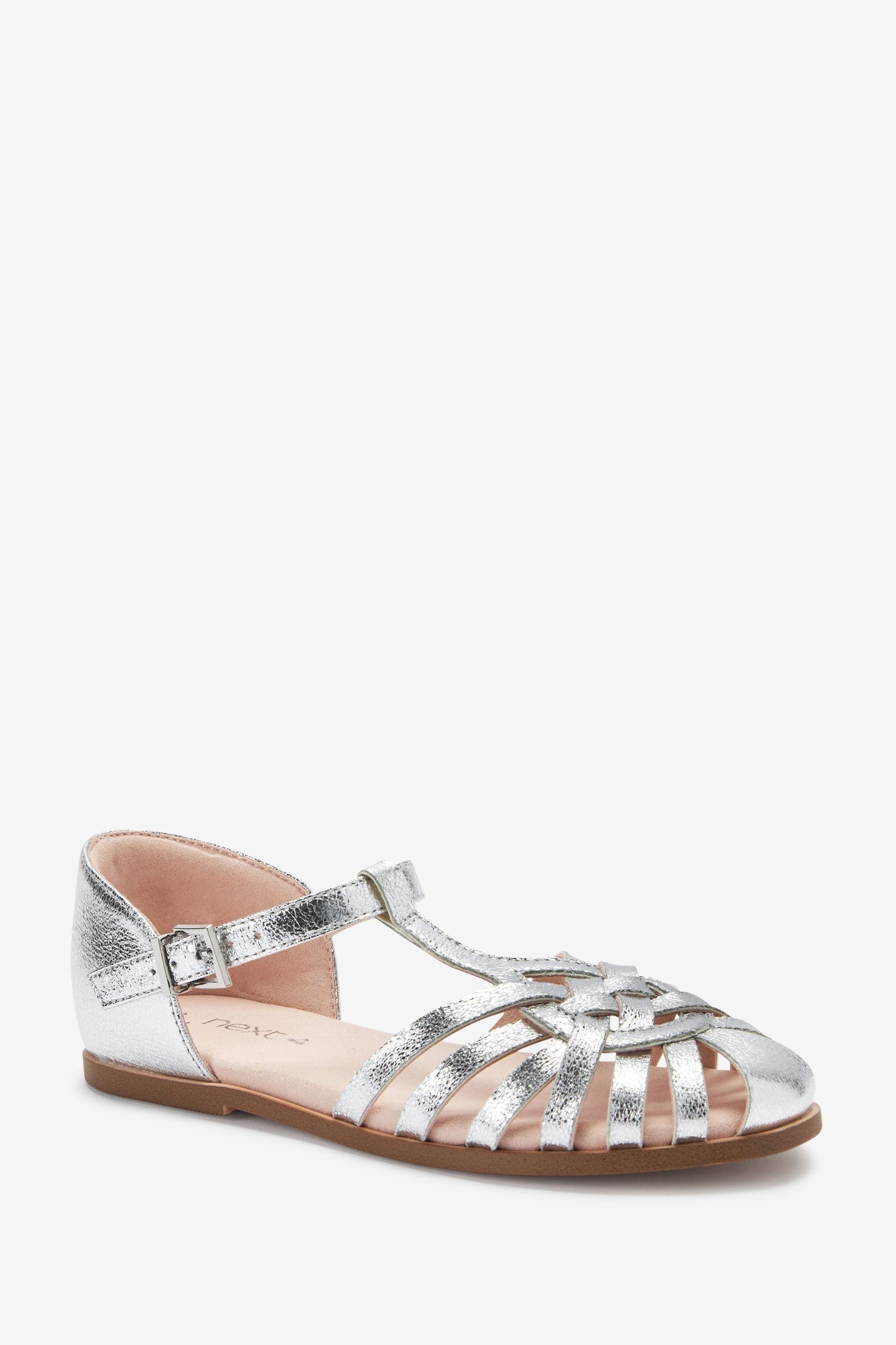 Silver Caged Sandals