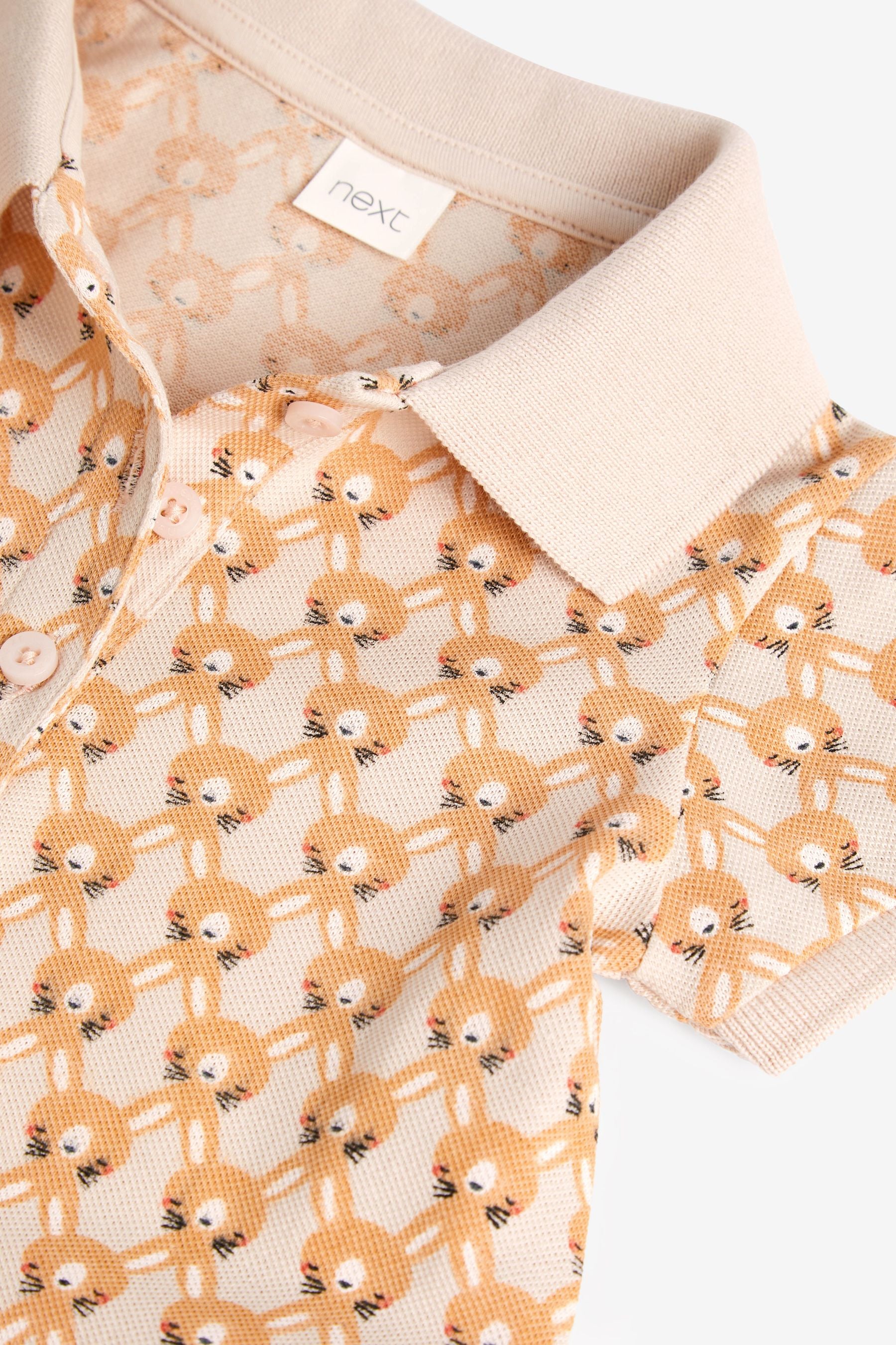 Neutral Bunny Pique Polo Dress (3mths-7yrs)