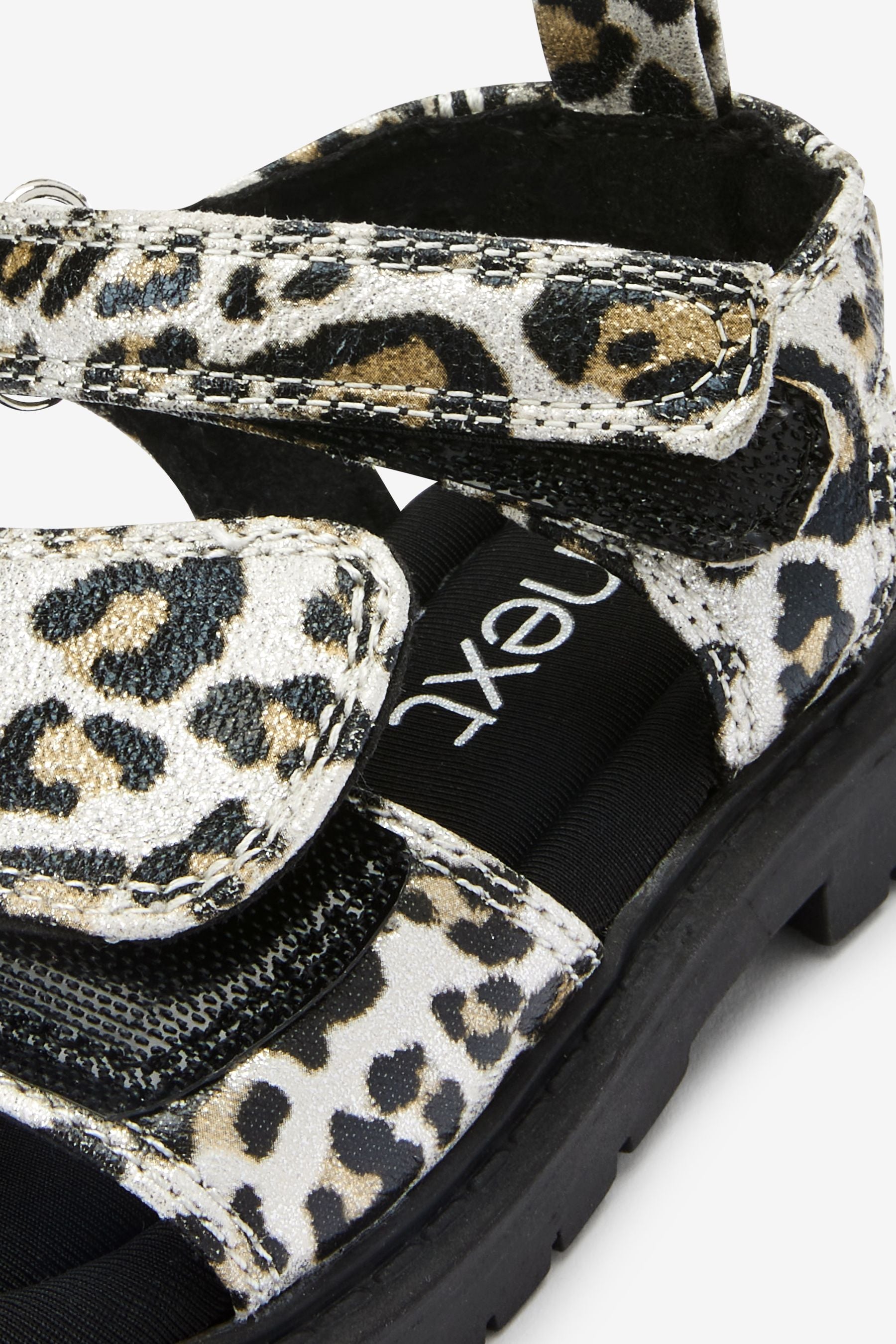 Monochrome Animal Print Sandals