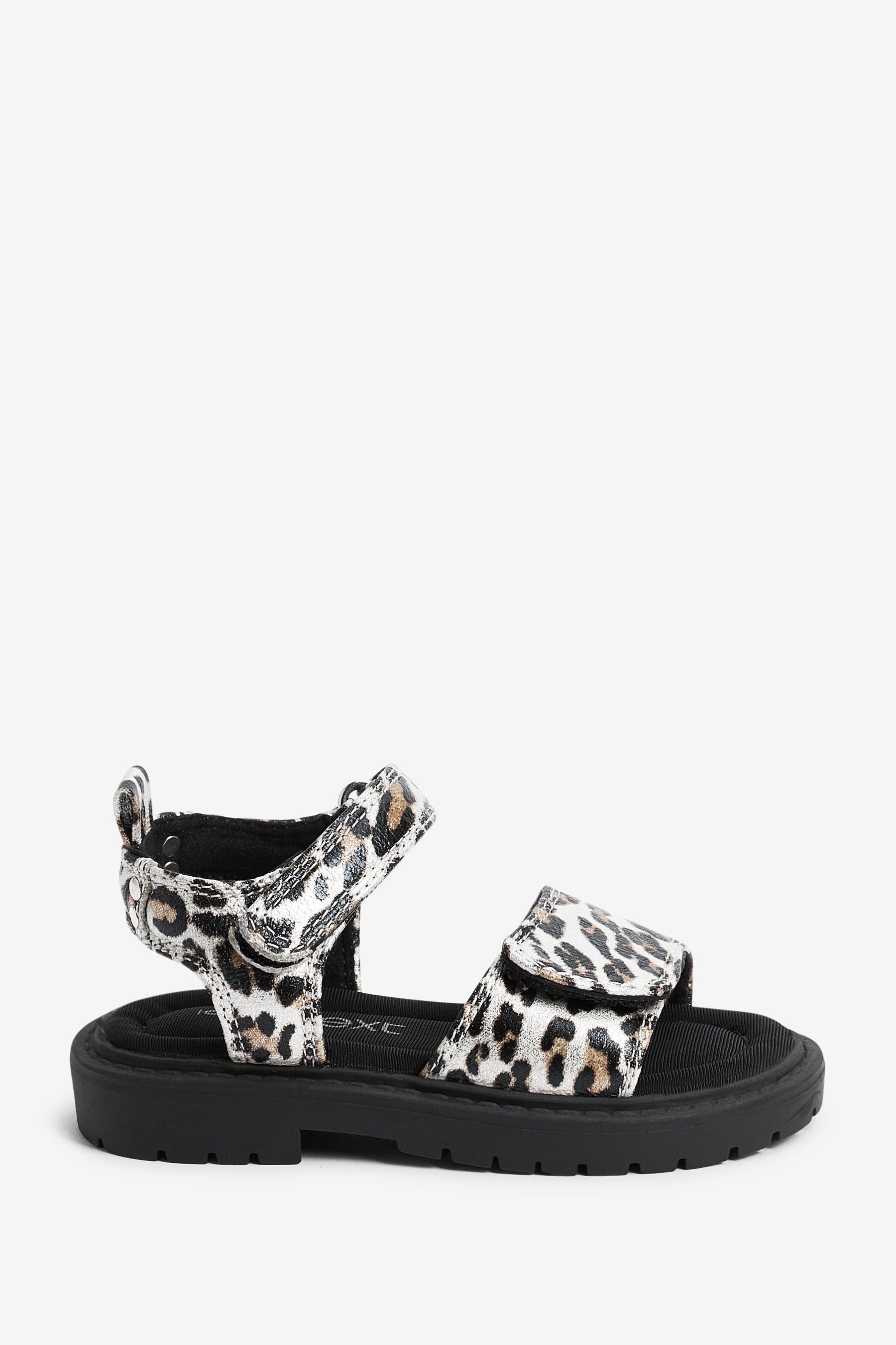 Monochrome Animal Print Sandals