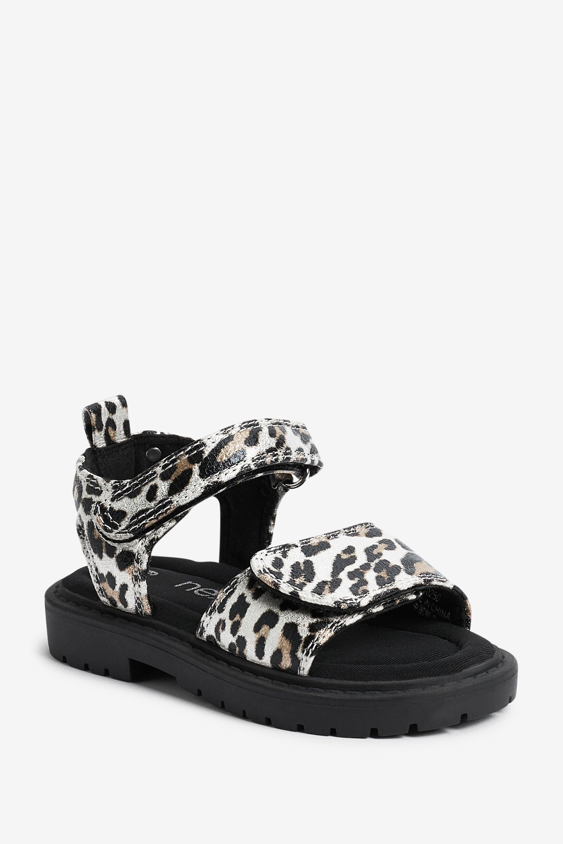 Monochrome Animal Print Sandals