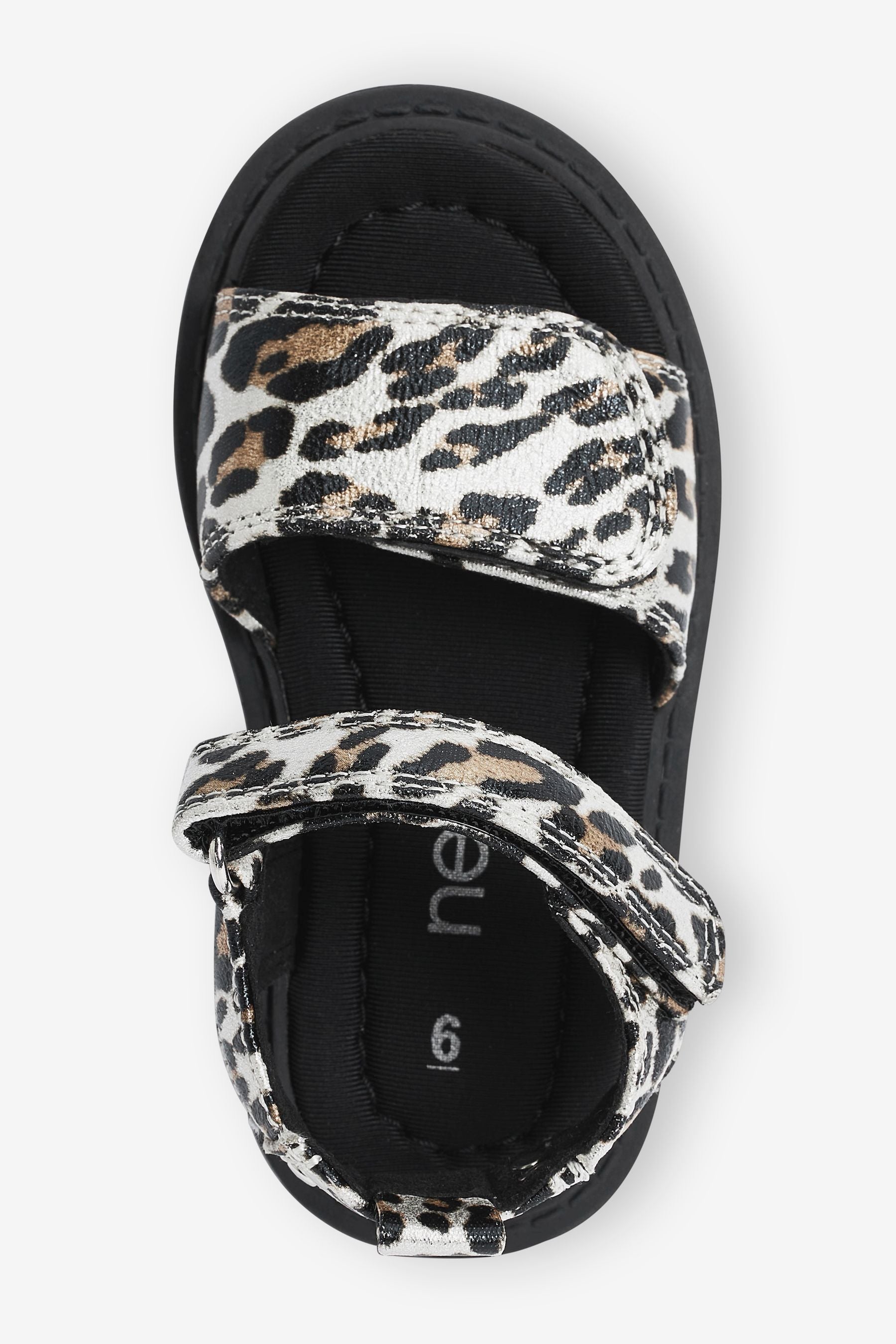 Monochrome Animal Print Sandals