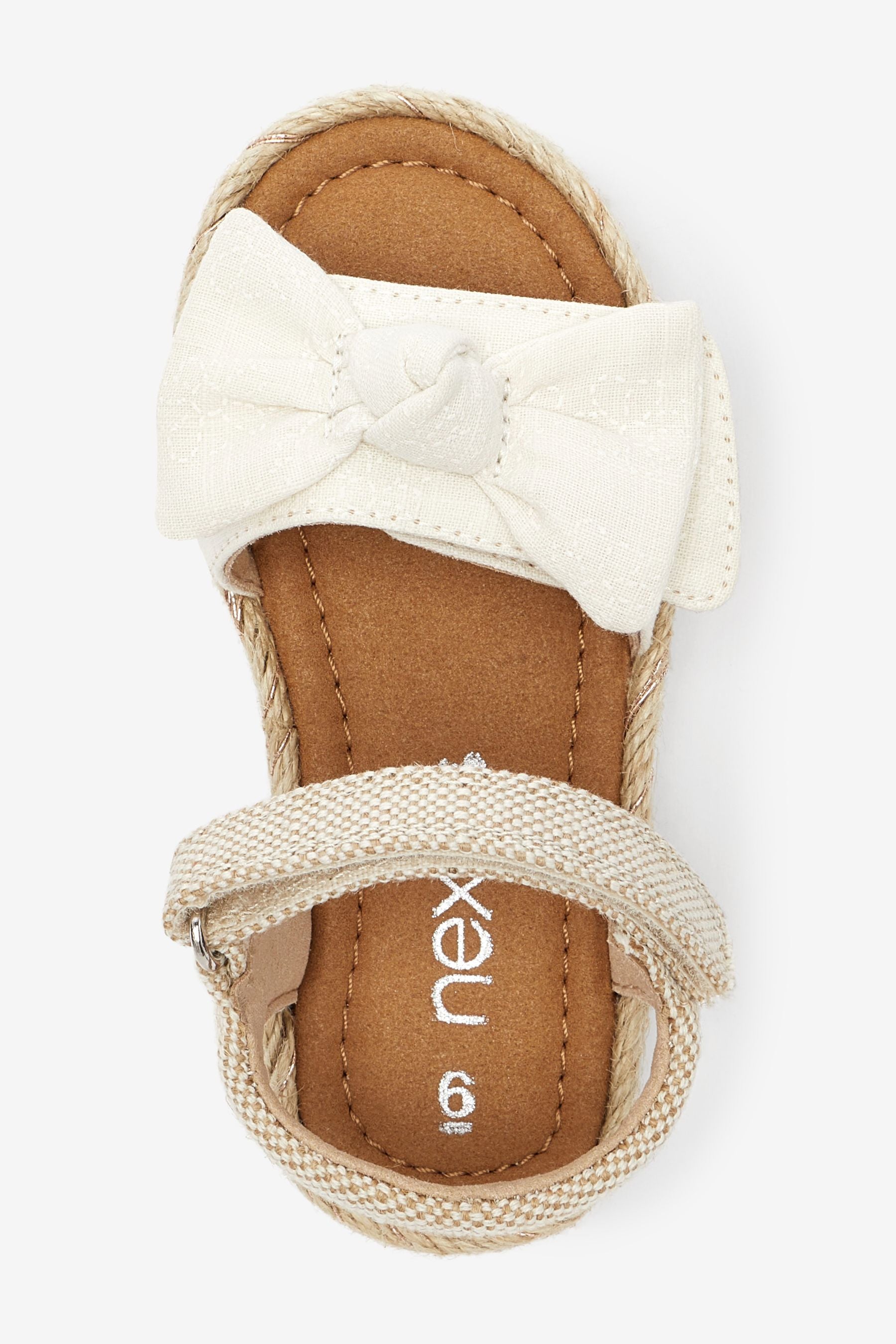 White Bow Espadrille Sandals