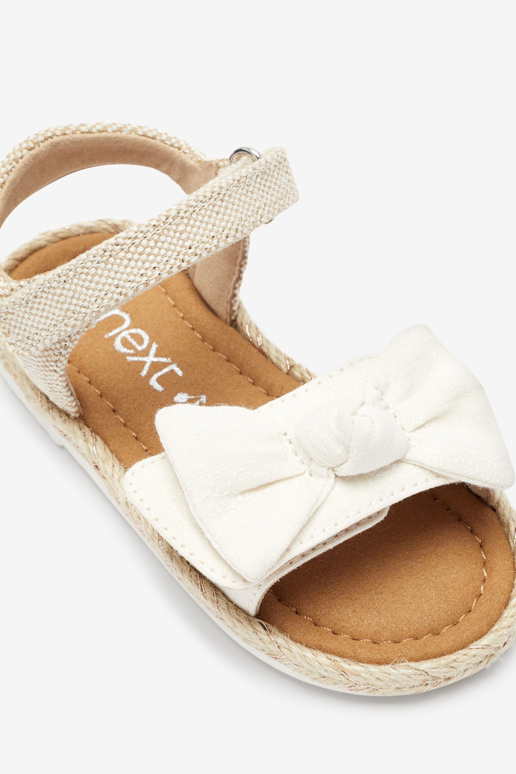 White Bow Espadrille Sandals