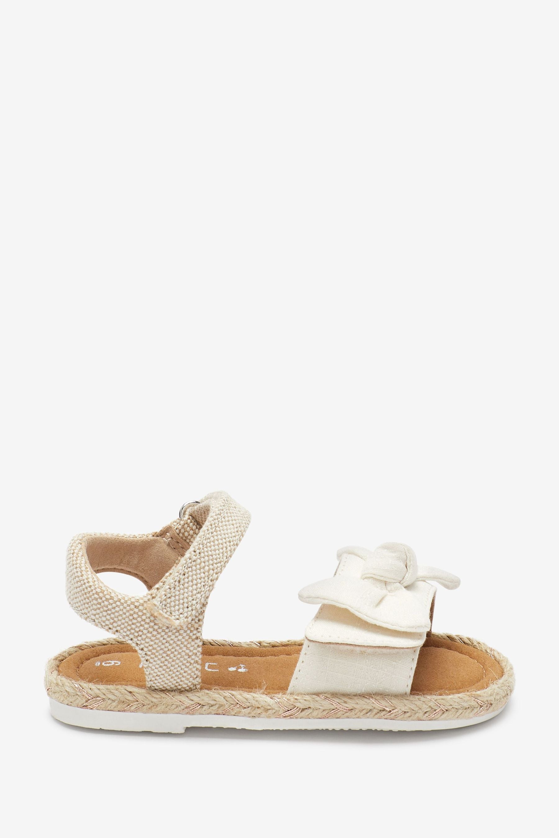 White Bow Espadrille Sandals