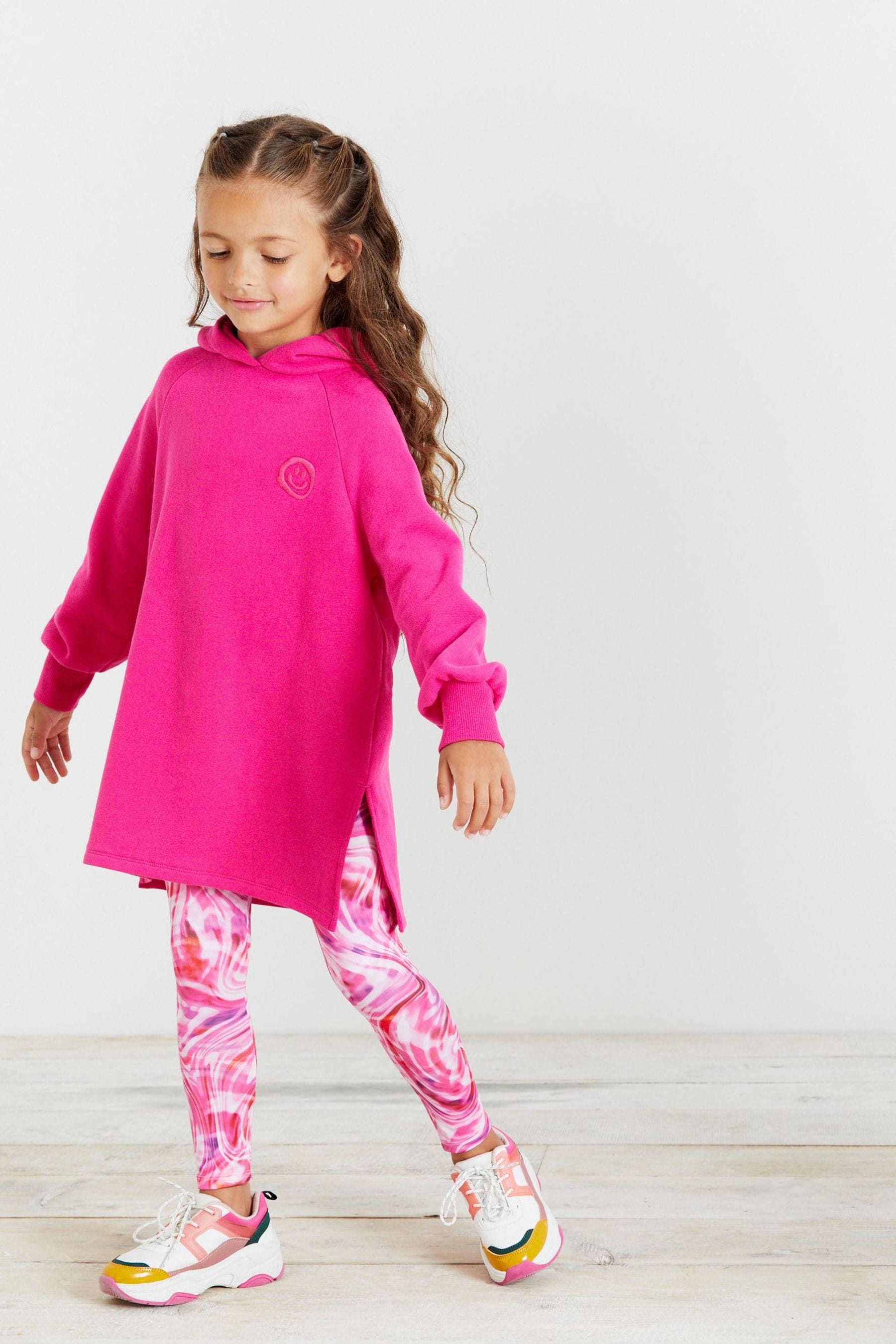 Pink Swirl Next Hoodie And Sports Leggings Set (3-16yrs)