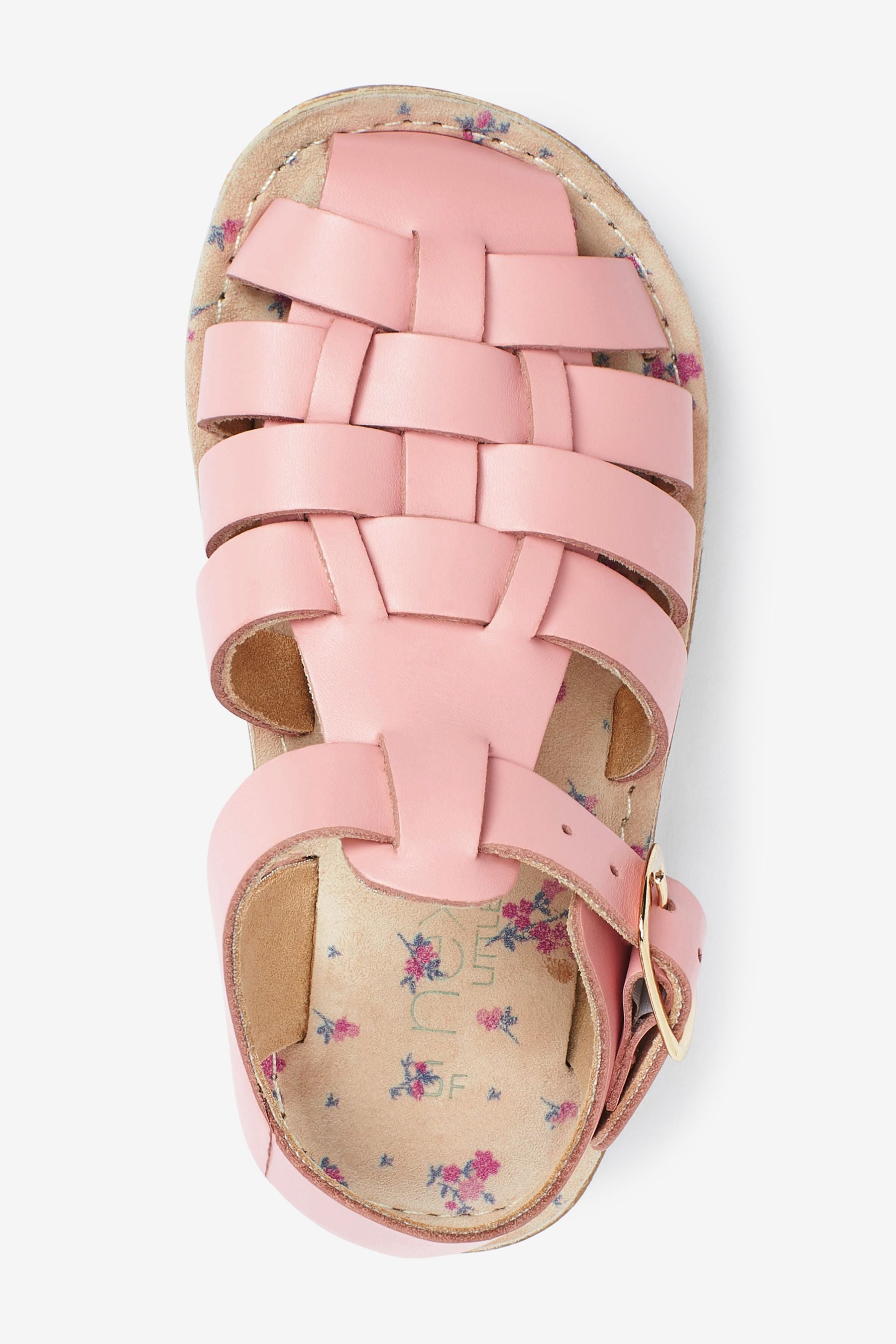 Pink Leather Little Luxe Fisherman Sandals