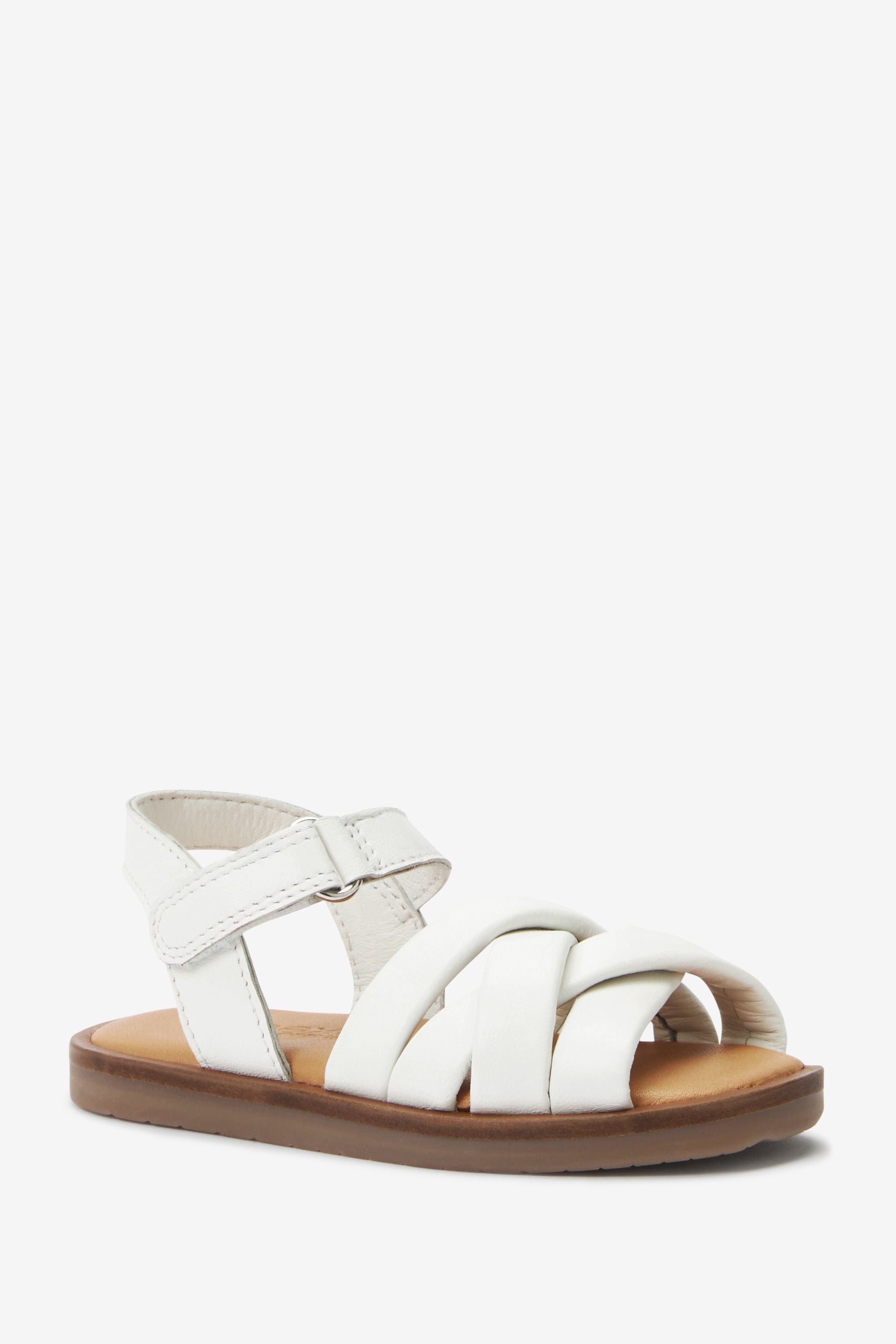 White Leather Sandals