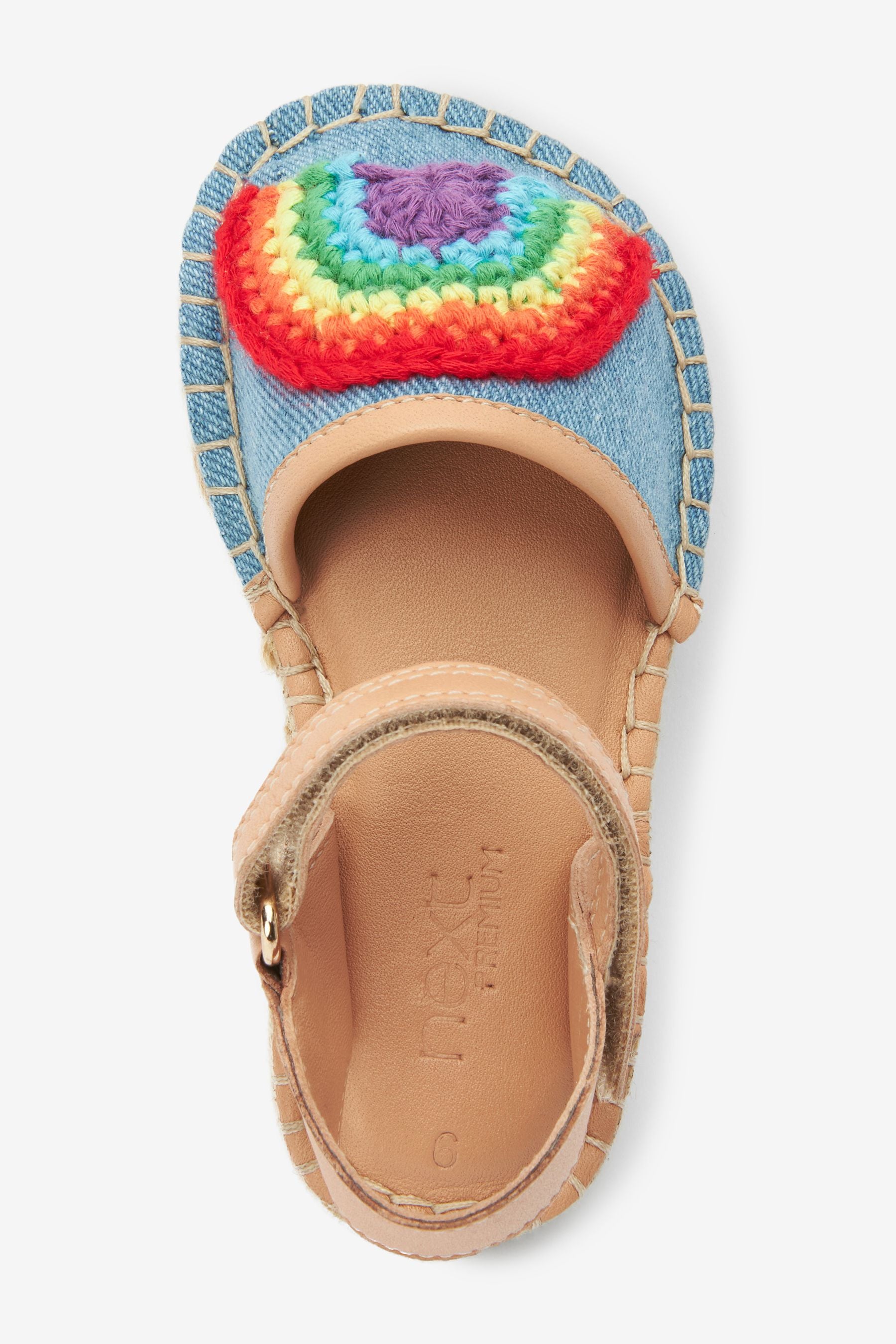 Denim Blue Rainbow Espadrille Sandals