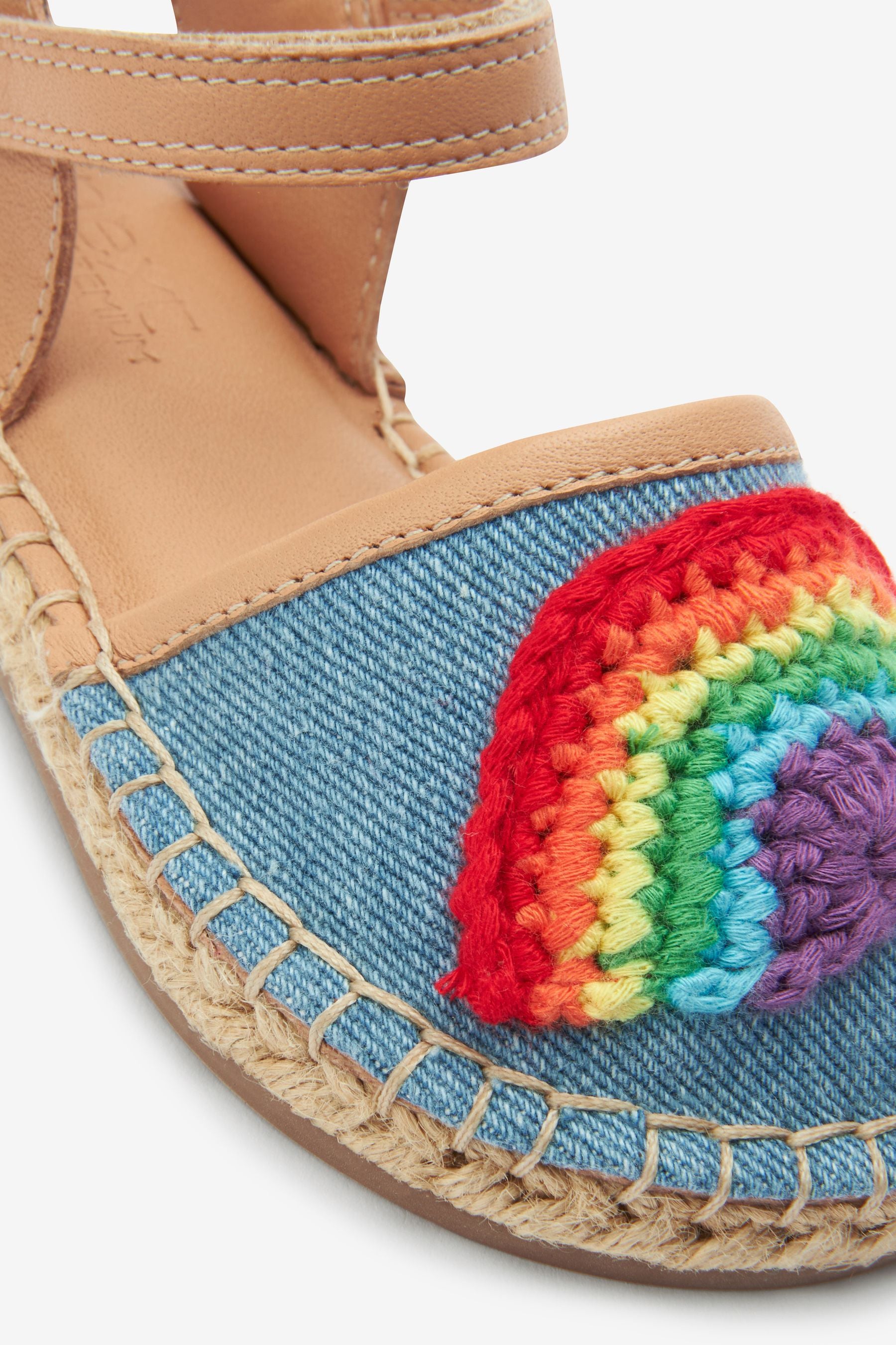 Denim Blue Rainbow Espadrille Sandals