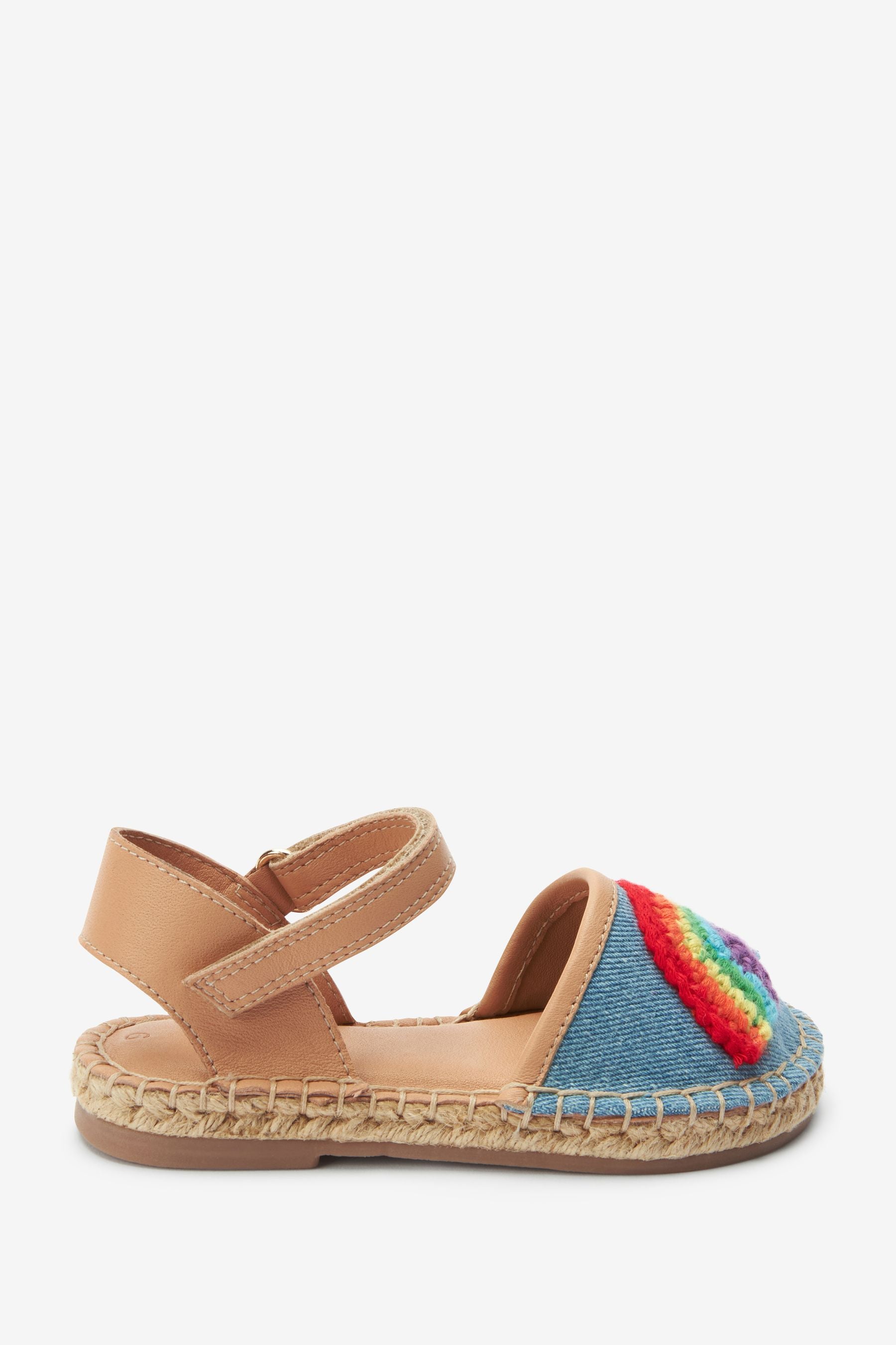 Denim Blue Rainbow Espadrille Sandals