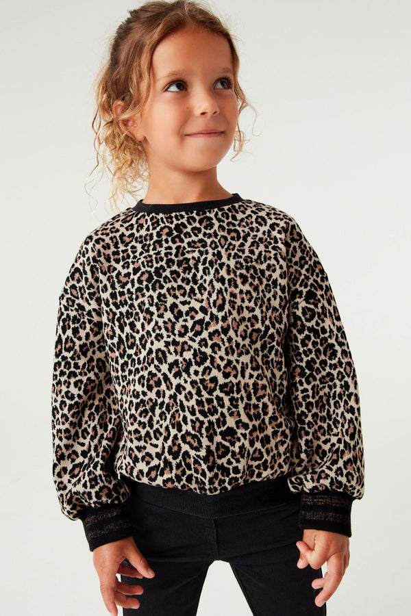 Animal Jacquard Crew Sweatshirt Top (3-16yrs)