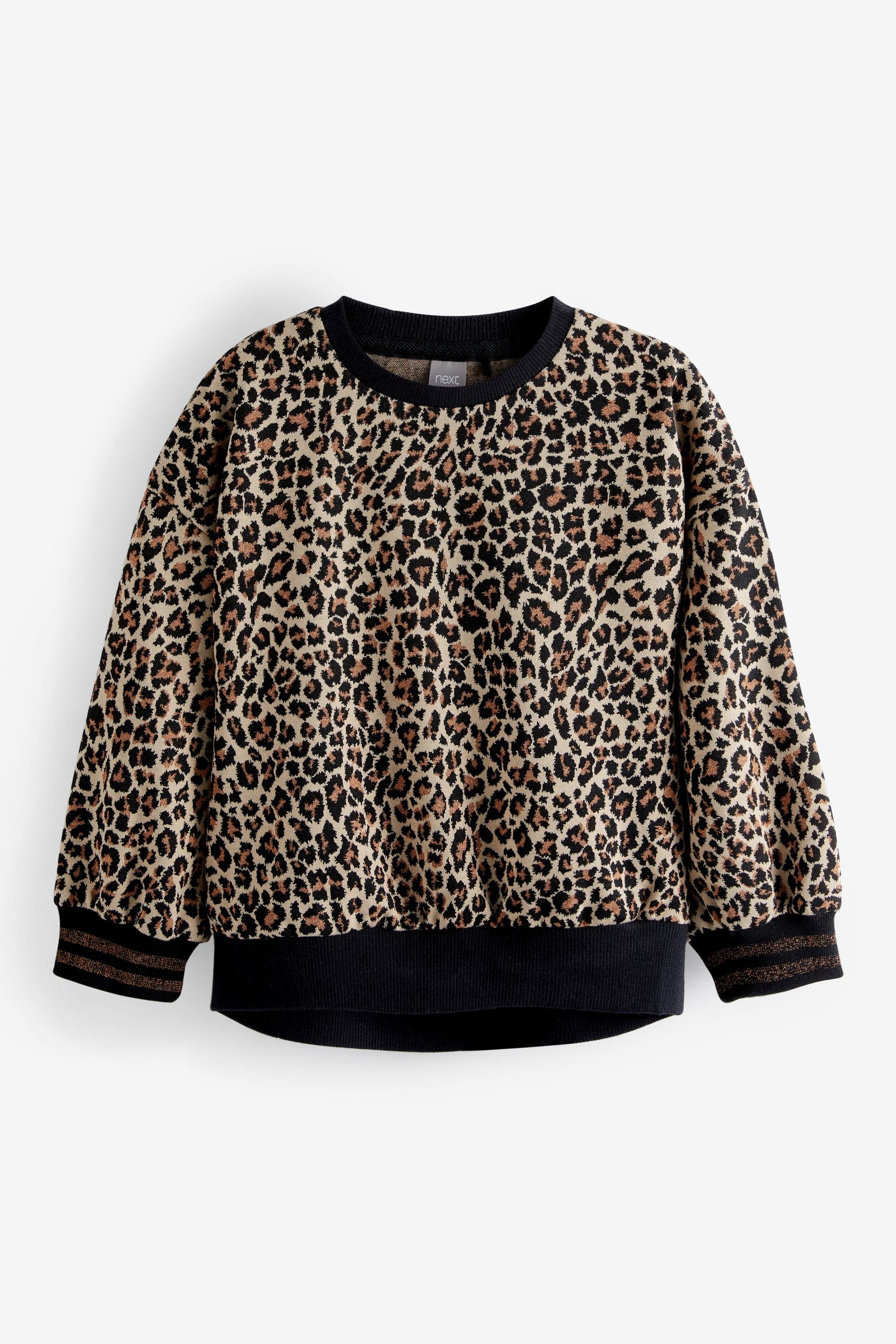 Animal Jacquard Crew Sweatshirt Top (3-16yrs)