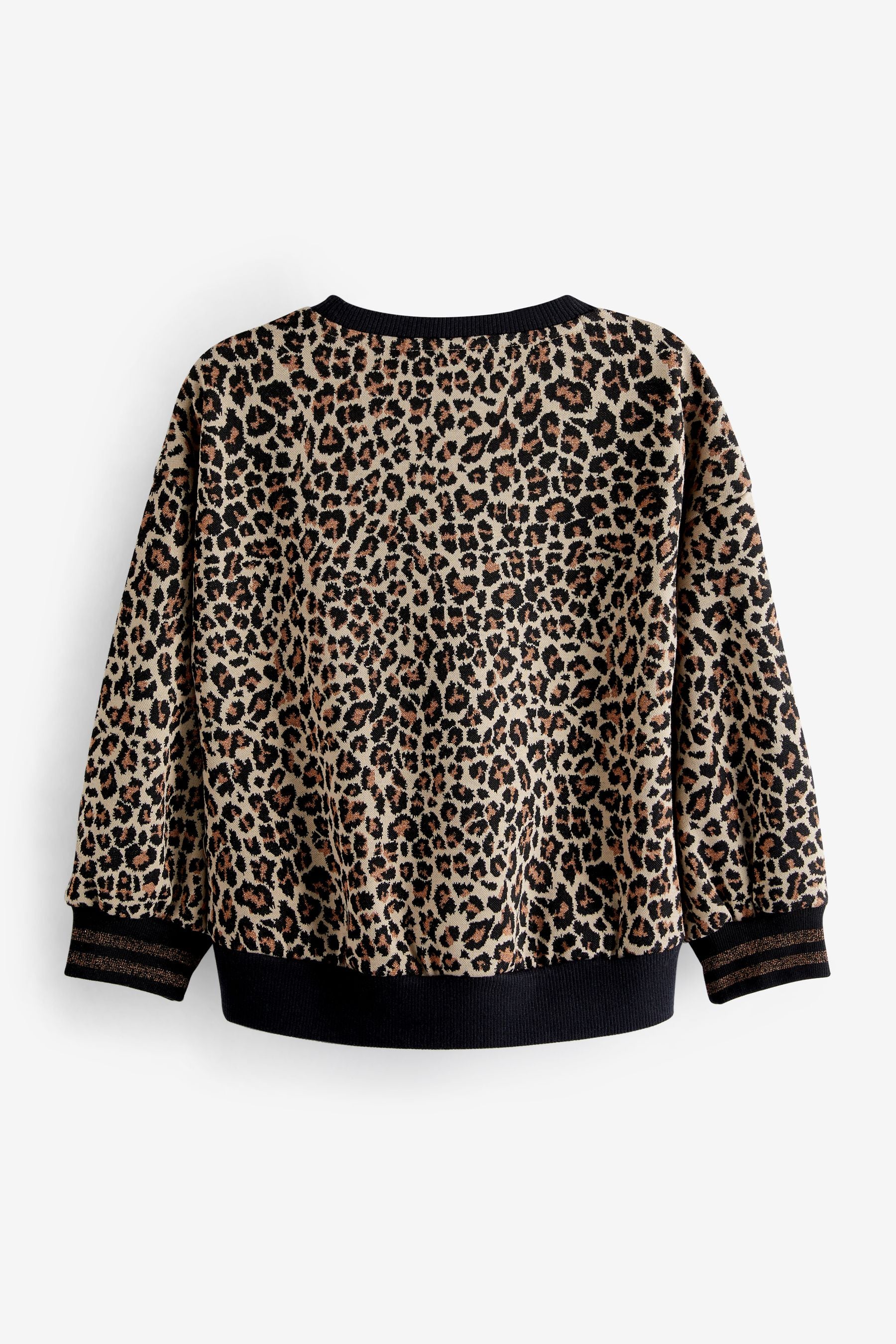 Animal Jacquard Crew Sweatshirt Top (3-16yrs)