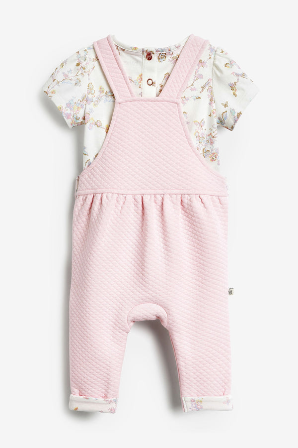 Baker by Ted Baker Pink Quilted Dungaree Set