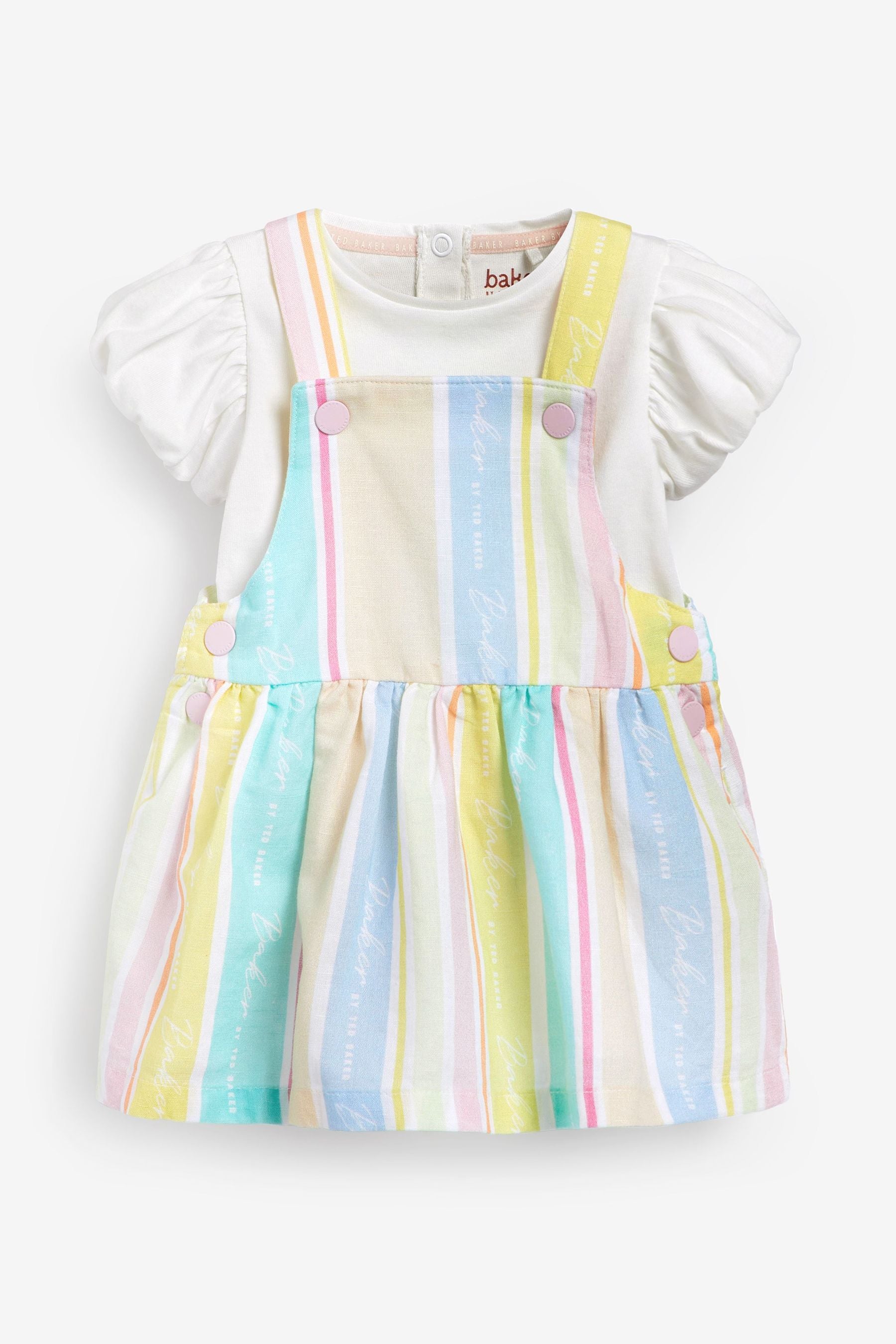 Pink Baker by Ted Baker Stripe Pinafore Set