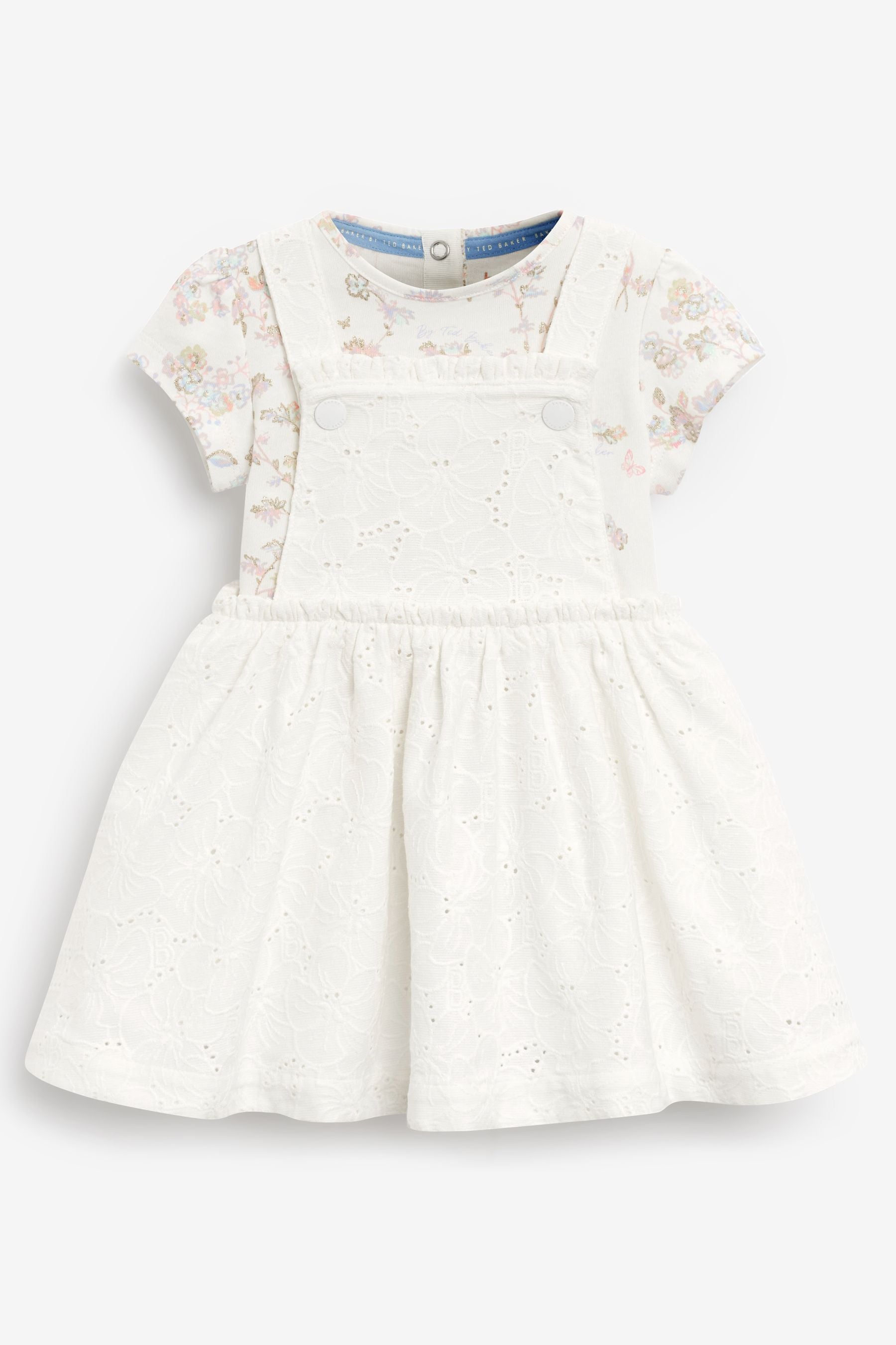 Baker by ted Baker White Pinafore Dress Set