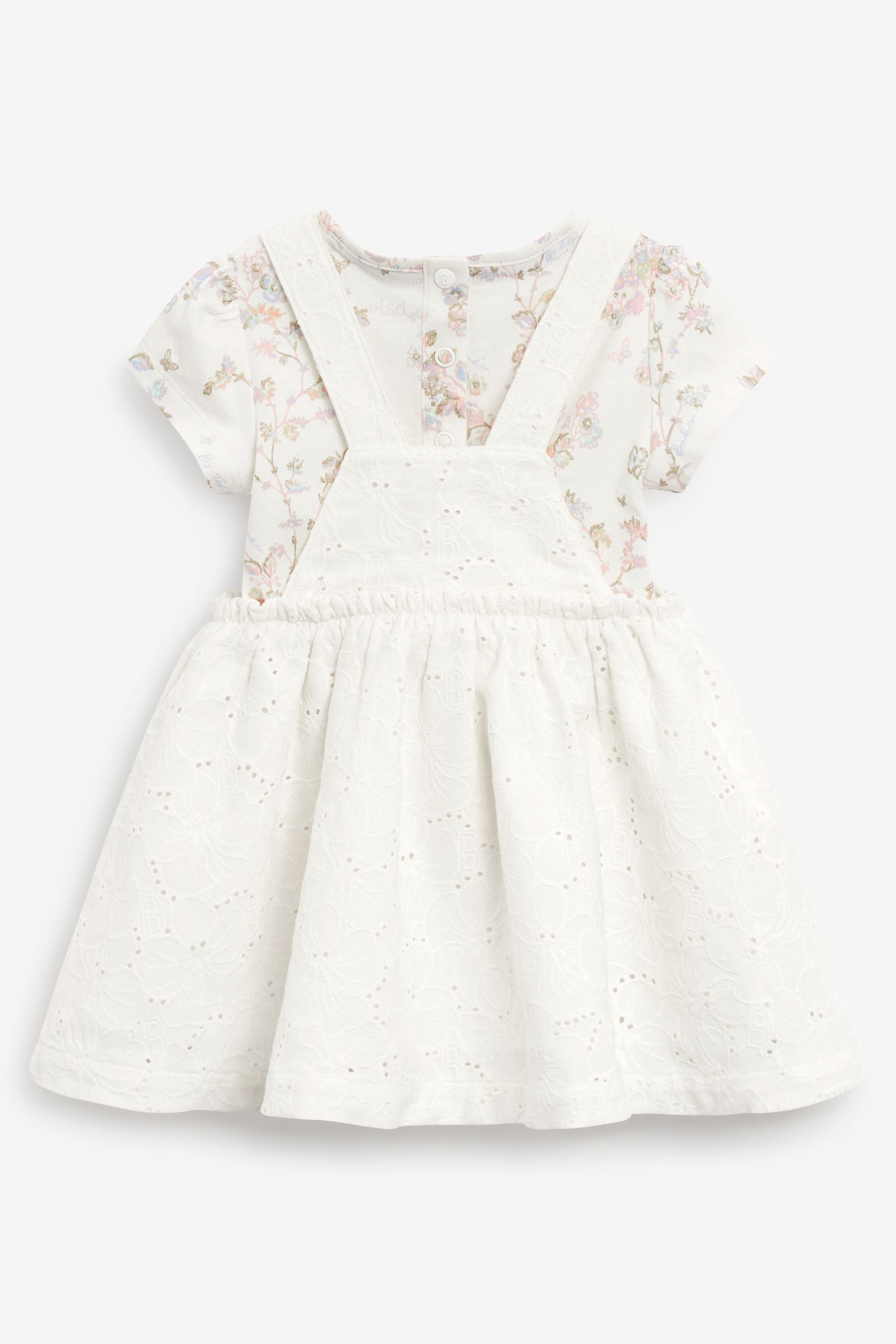 Baker by ted Baker White Pinafore Dress Set