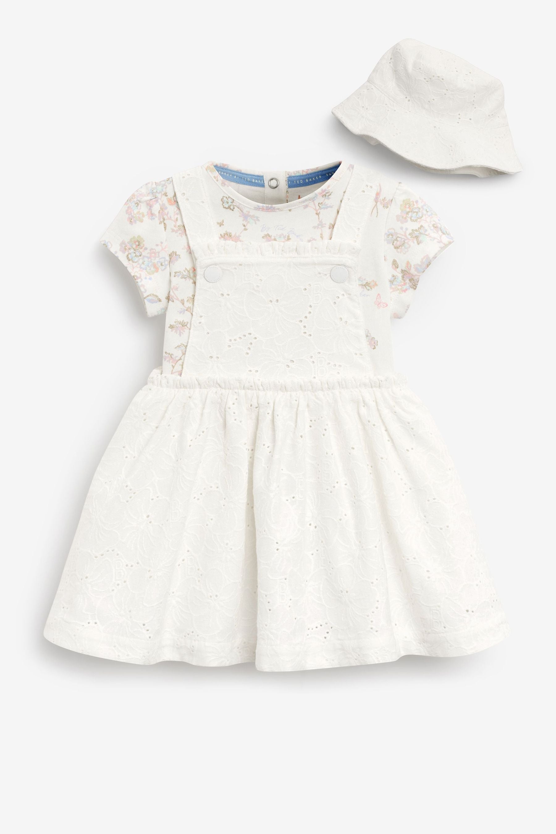 Baker by ted Baker White Pinafore Dress Set