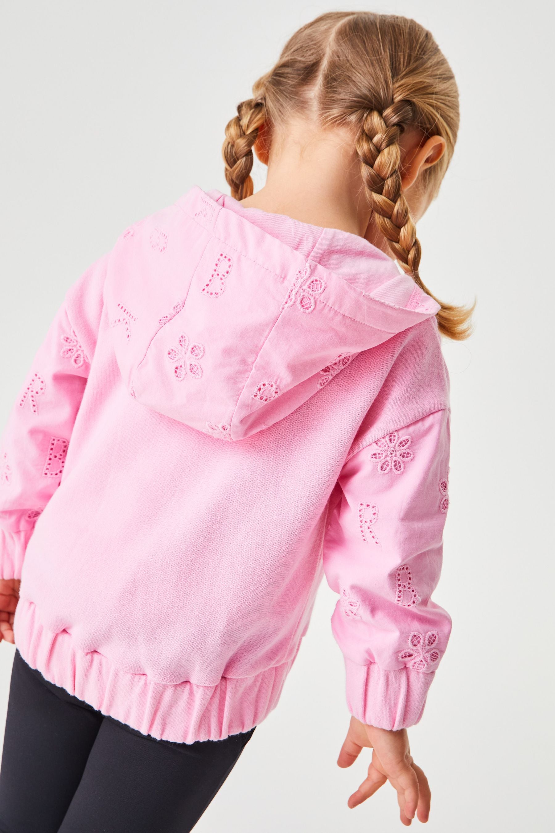 Baker by Ted Baker Pink Broderie Hoodie