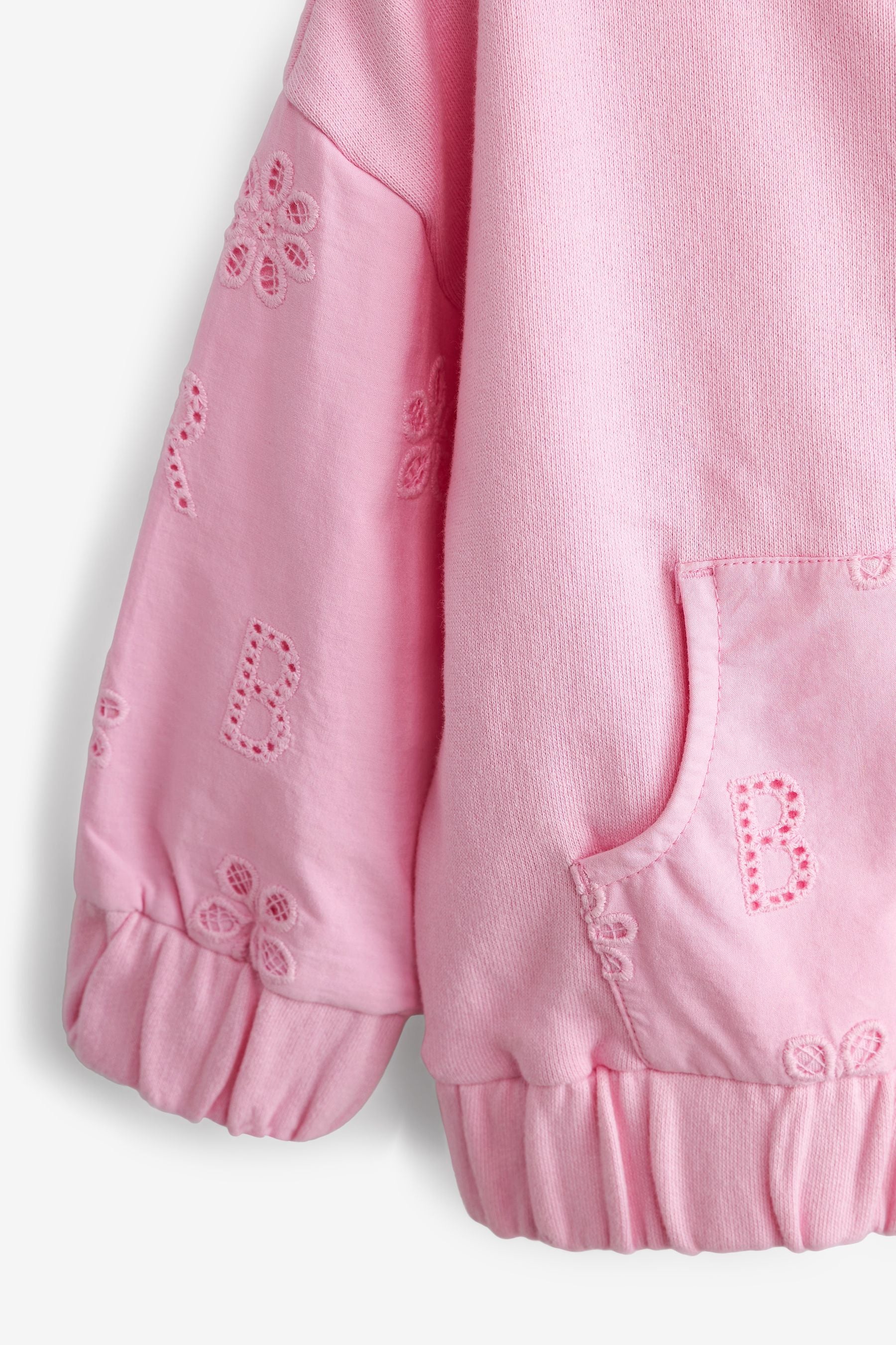 Baker by Ted Baker Pink Broderie Hoodie