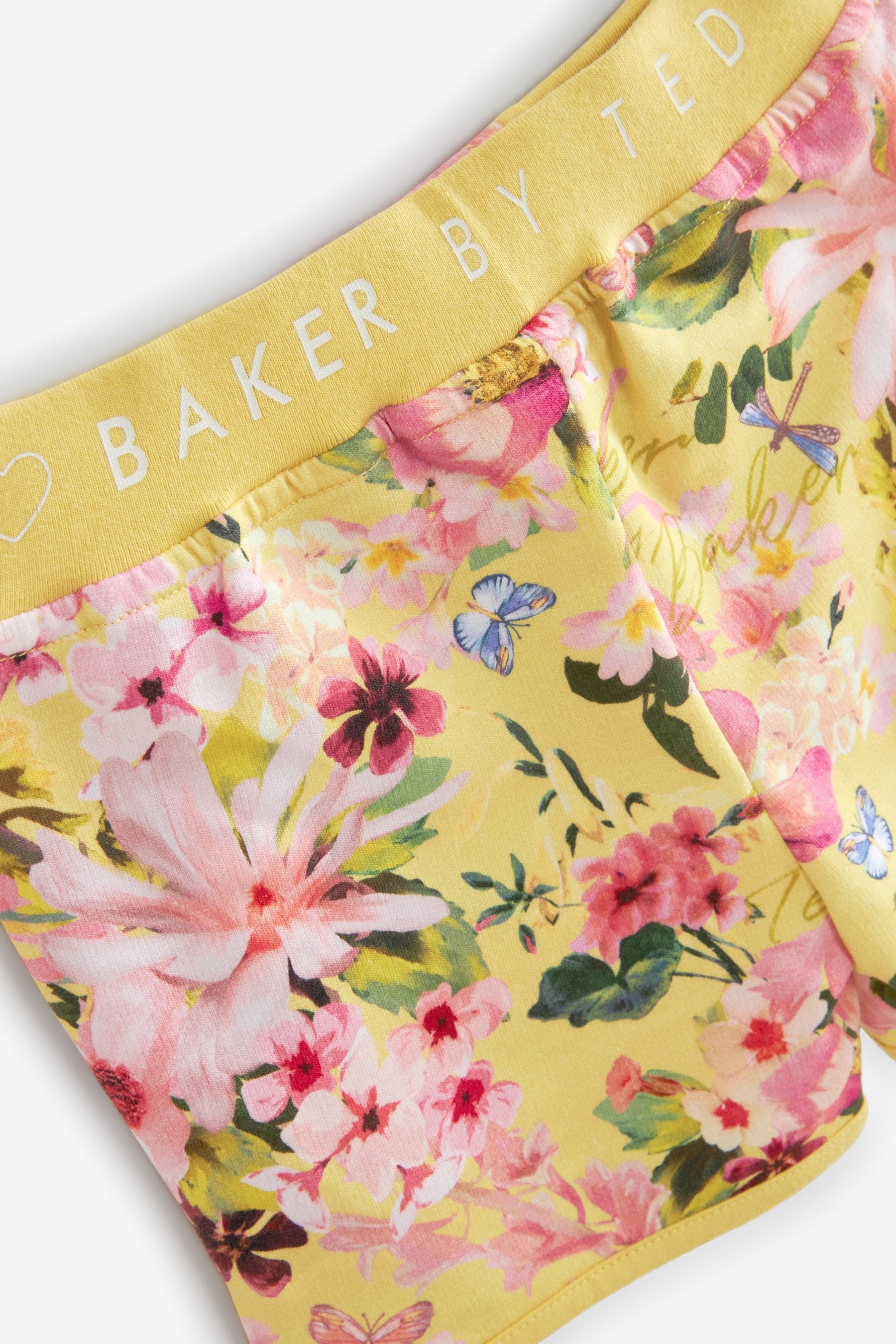 Yellow Baker by Ted Baker Floral Sweatshirt and Shorts Set