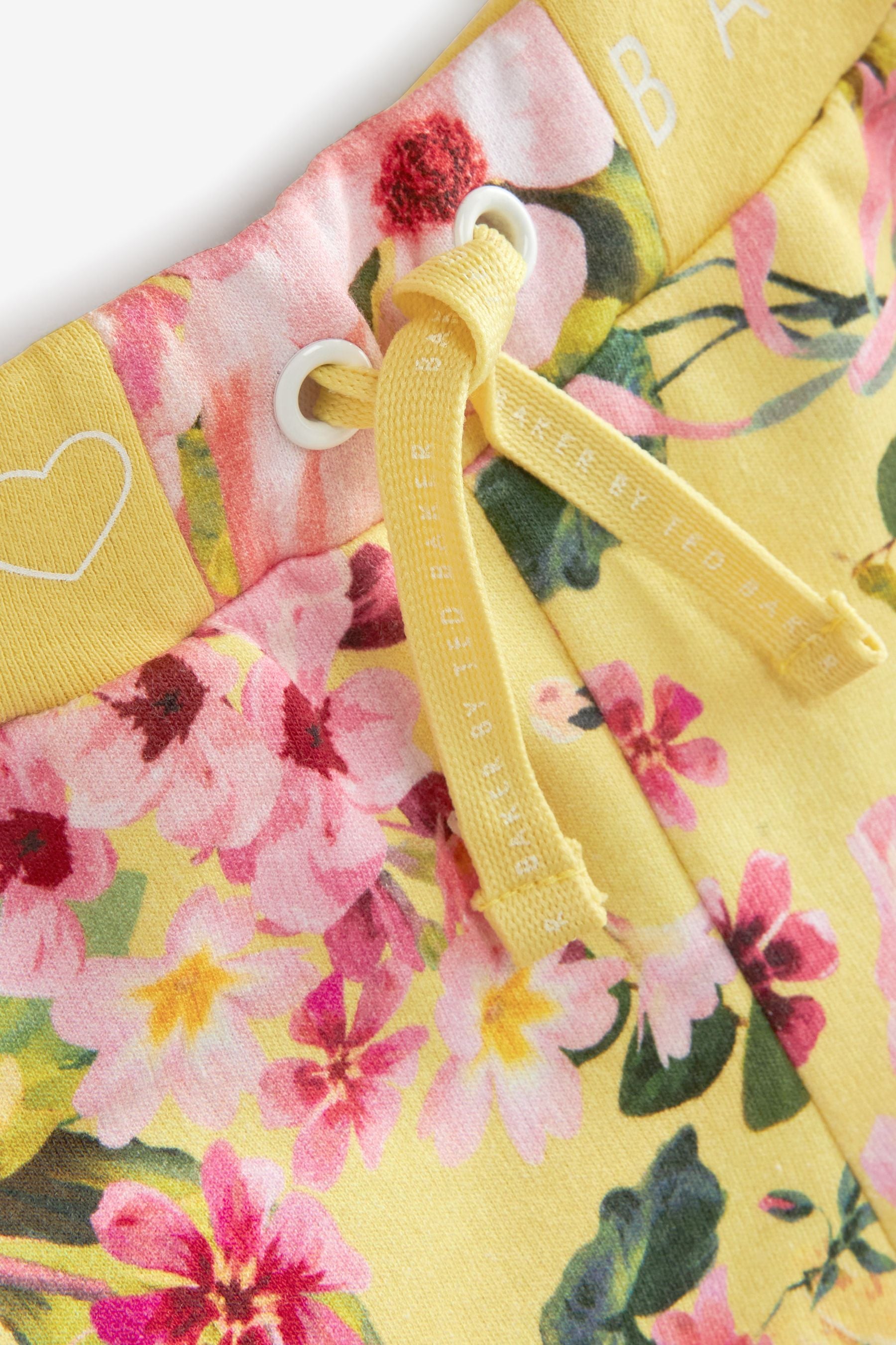 Yellow Baker by Ted Baker Floral Sweatshirt and Shorts Set