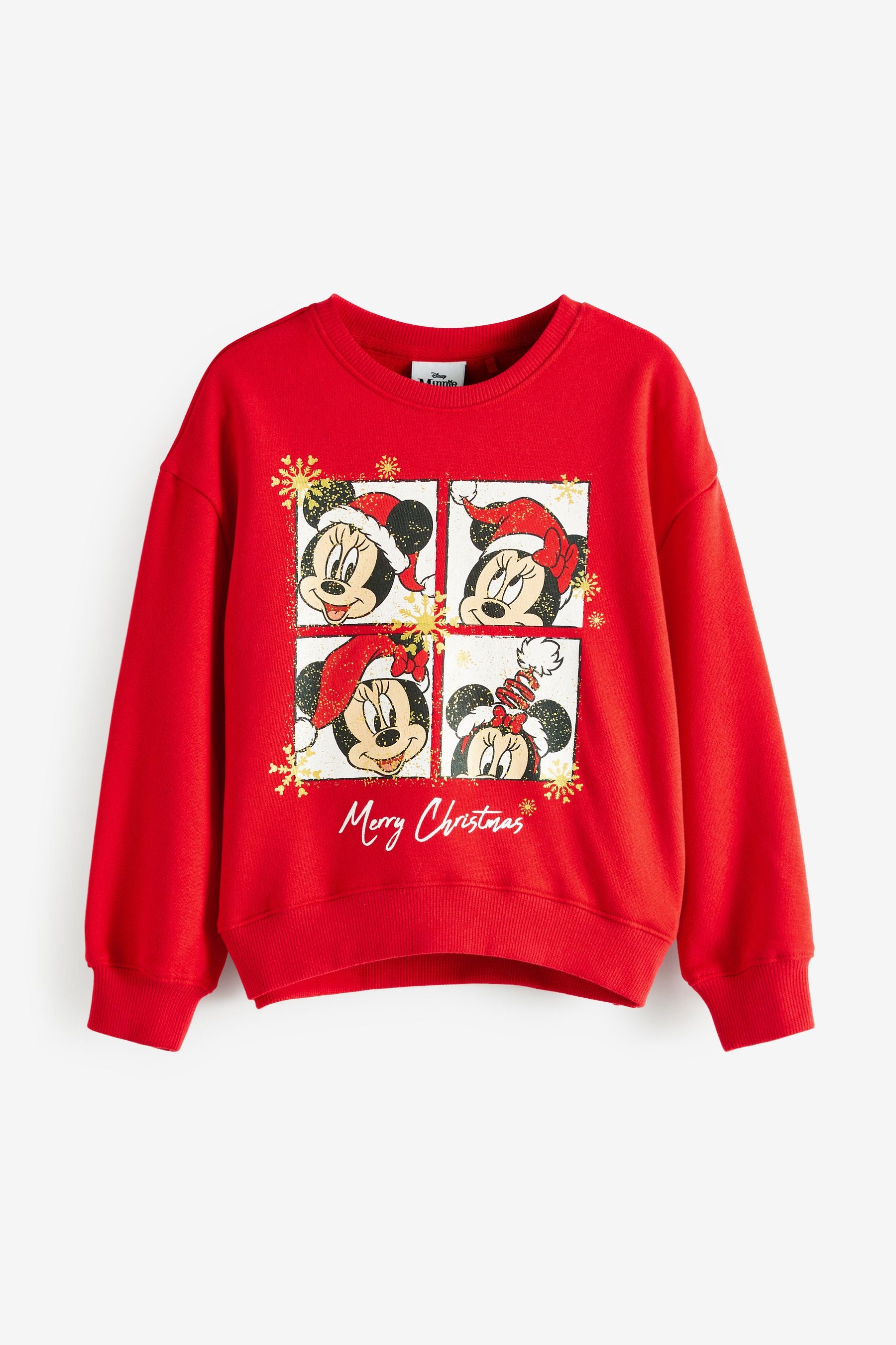 License Minnie Mouse Red Christmas Crew Jumper (3-16yrs)