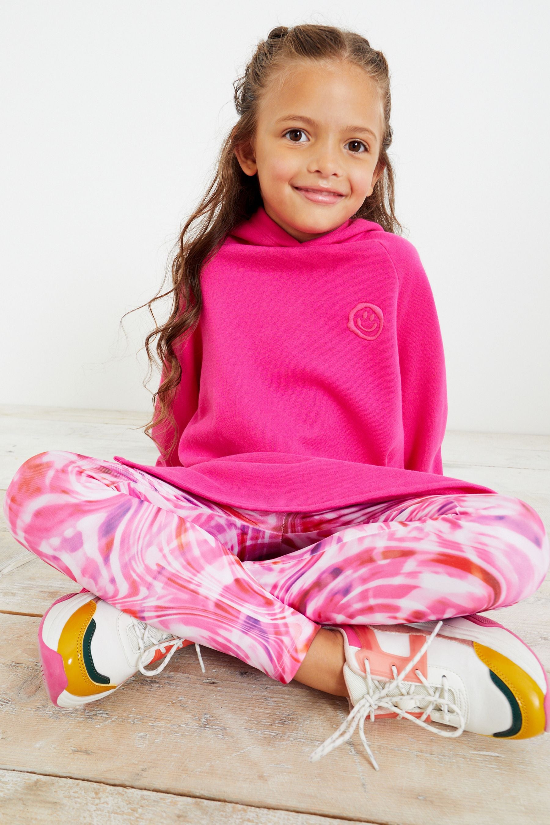 Pink Swirl Next Hoodie And Sports Leggings Set (3-16yrs)