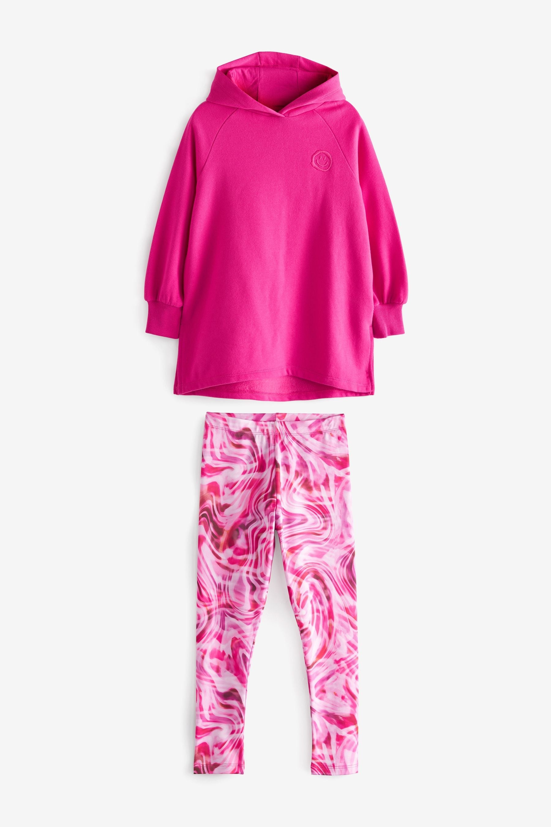 Pink Swirl Next Hoodie And Sports Leggings Set (3-16yrs)