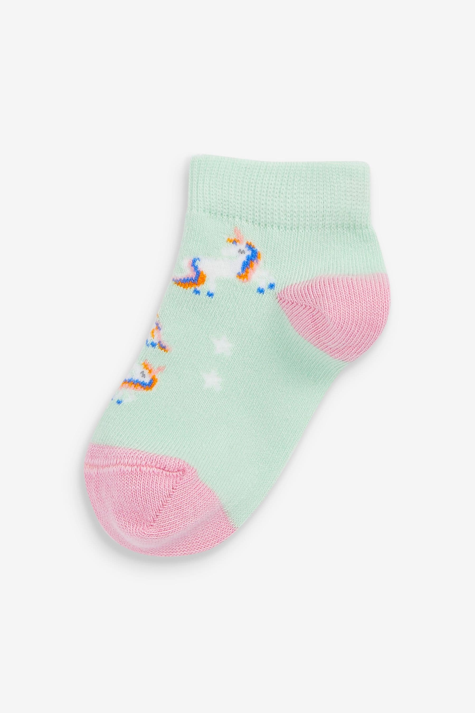 Multi Cotton Rich Unicorn Trainer Socks 5 Pack