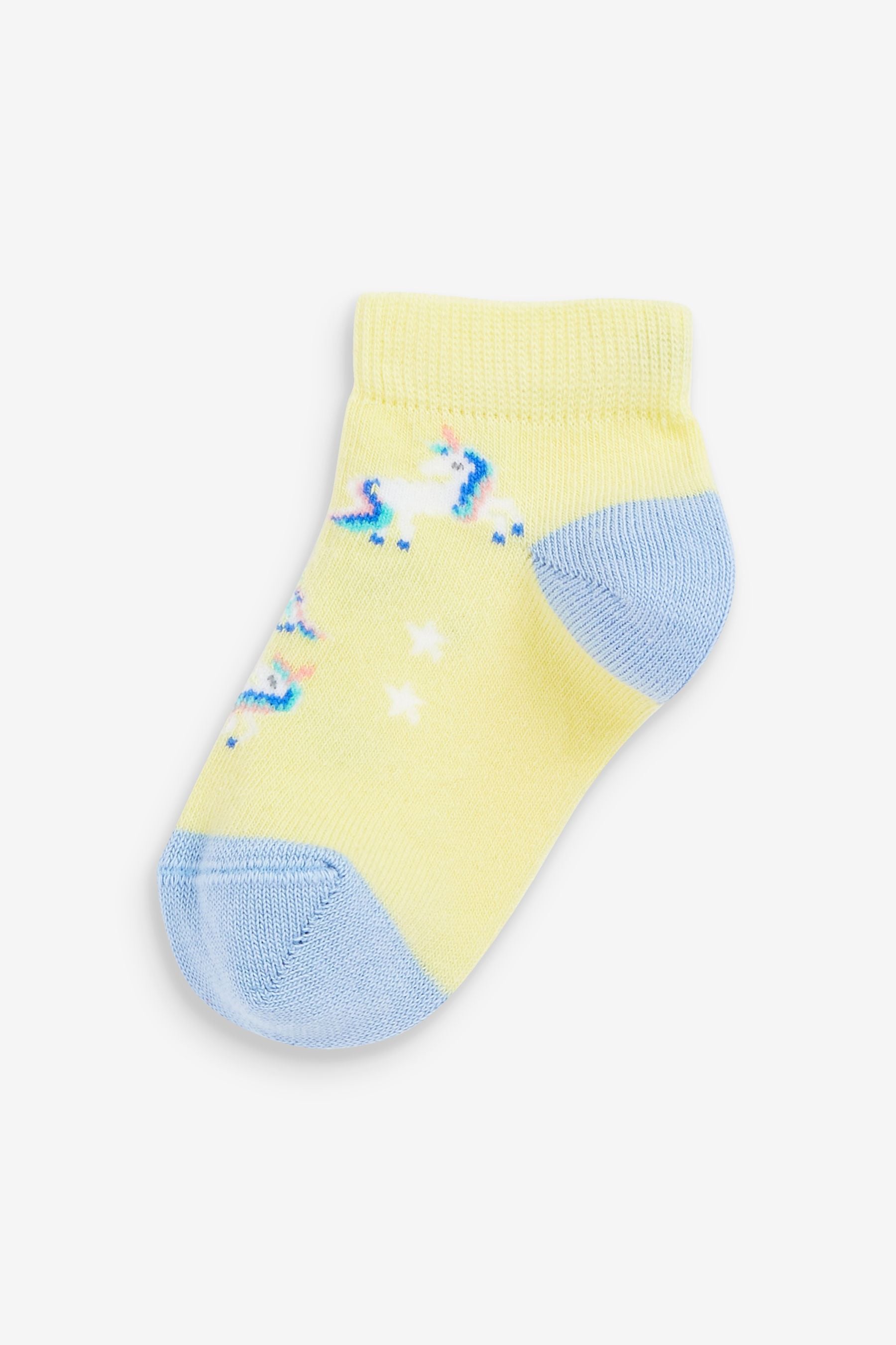 Multi Cotton Rich Unicorn Trainer Socks 5 Pack