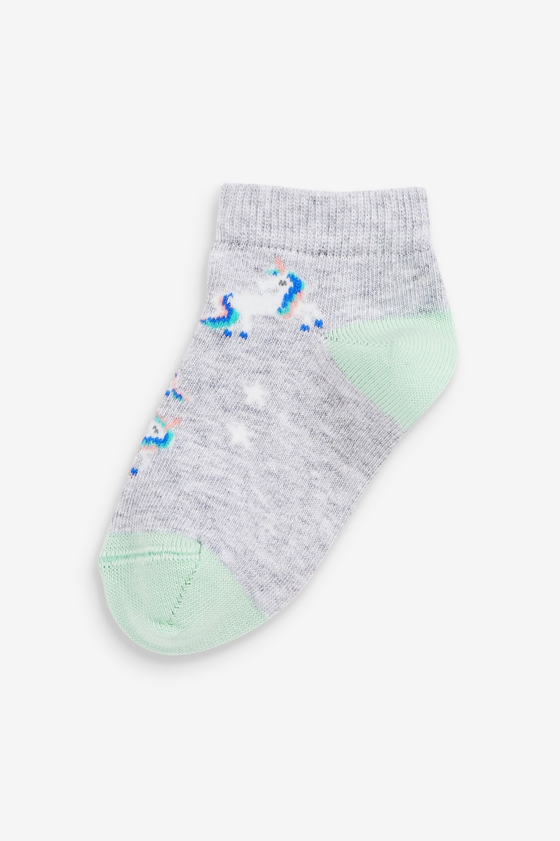 Multi Cotton Rich Unicorn Trainer Socks 5 Pack