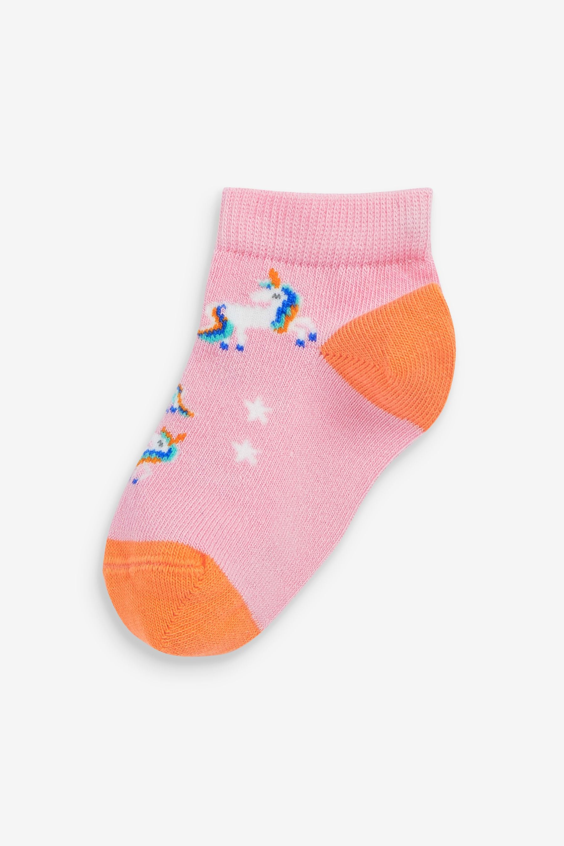 Multi Cotton Rich Unicorn Trainer Socks 5 Pack