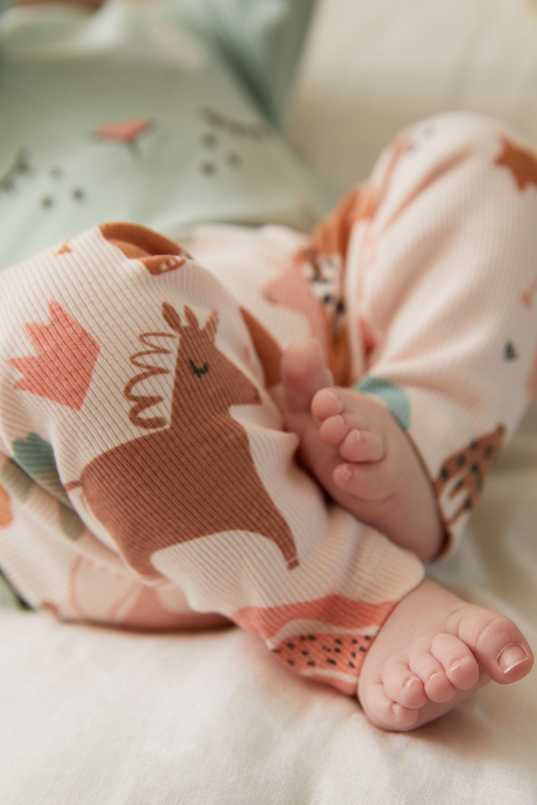 Teal Blue and Pink Baby Bunny 3 Piece T-Shirt, Leggings And Headband Set (0mths-2yrs)