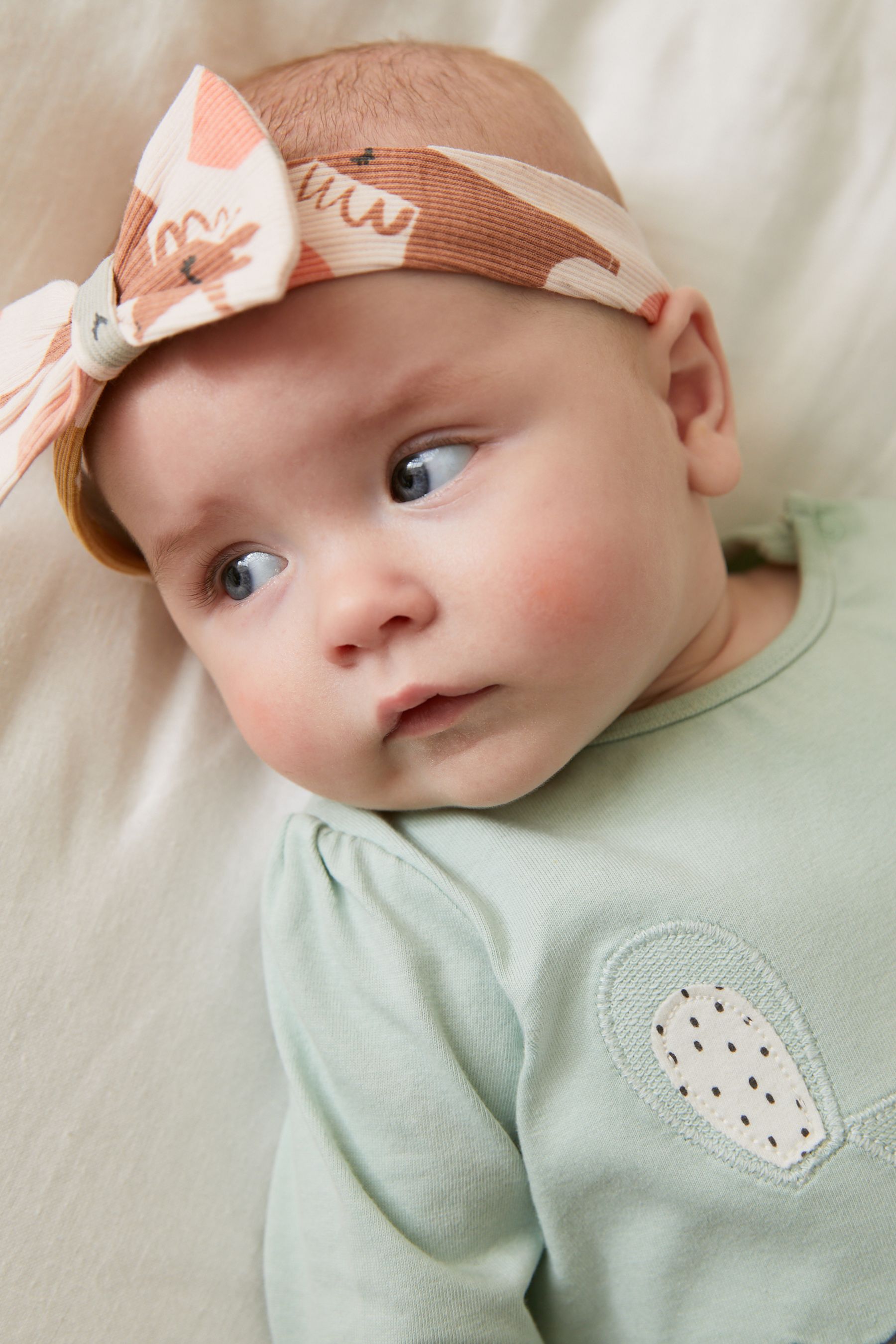 Teal Blue and Pink Baby Bunny 3 Piece T-Shirt, Leggings And Headband Set (0mths-2yrs)