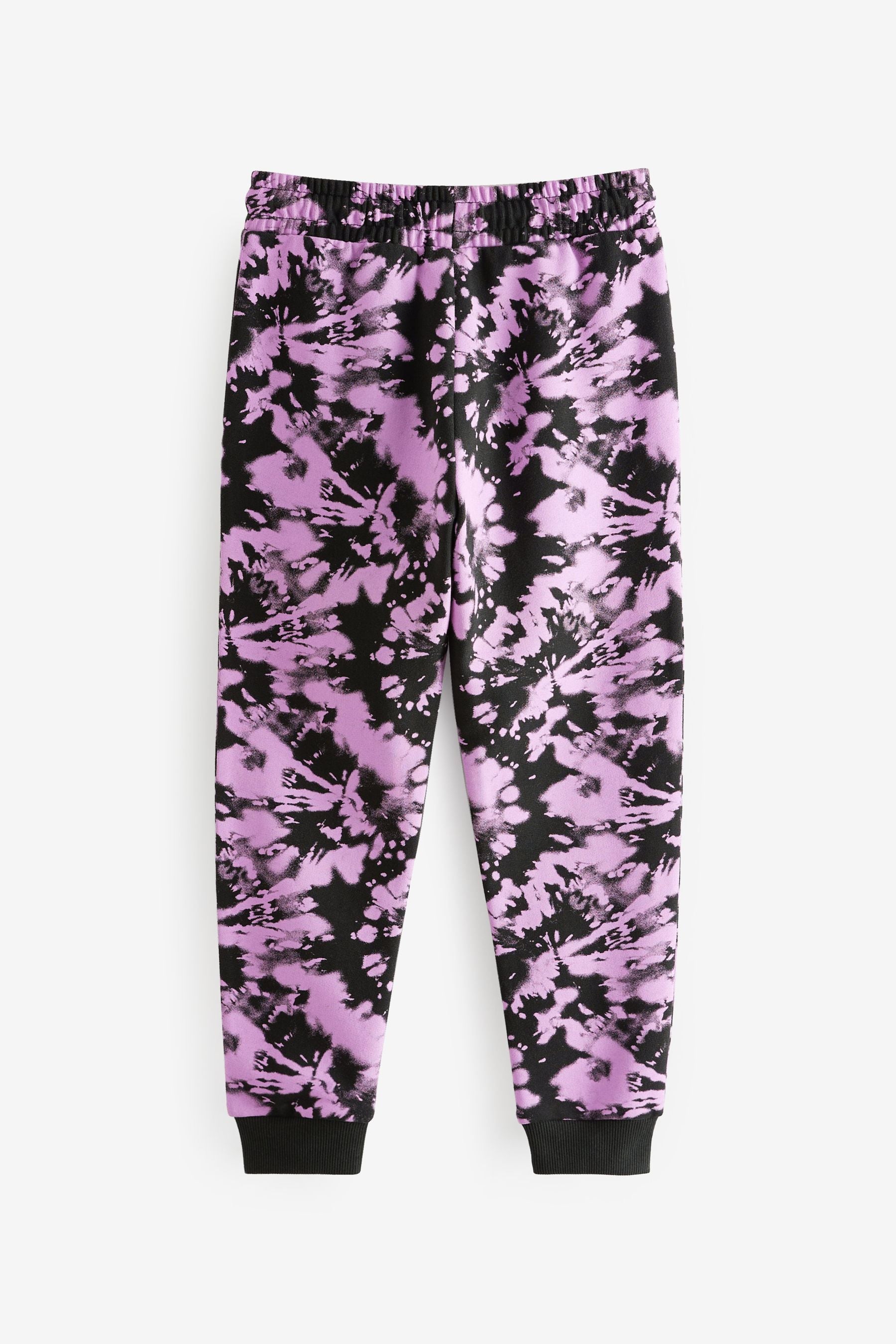 Charcoal Grey/Black Lilac Purple Pink Tie Dye 2 Pack Joggers (3-16yrs)