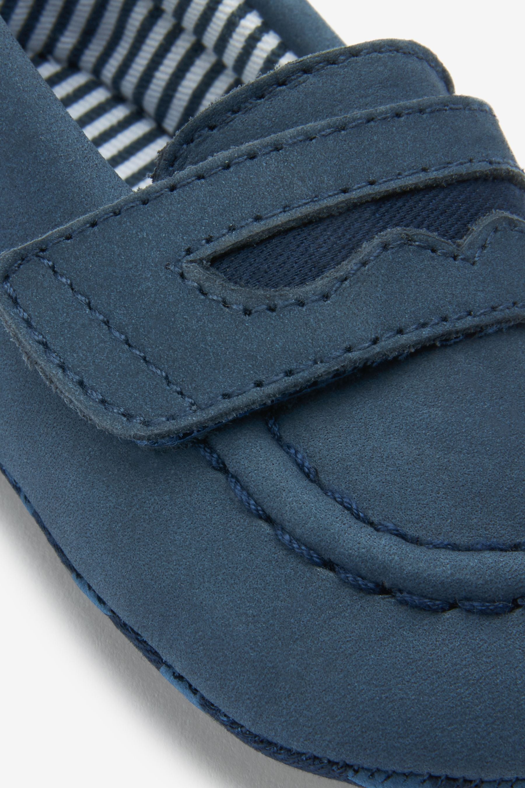 Navy Blue Moccasin Baby Shoes (0-24mths)