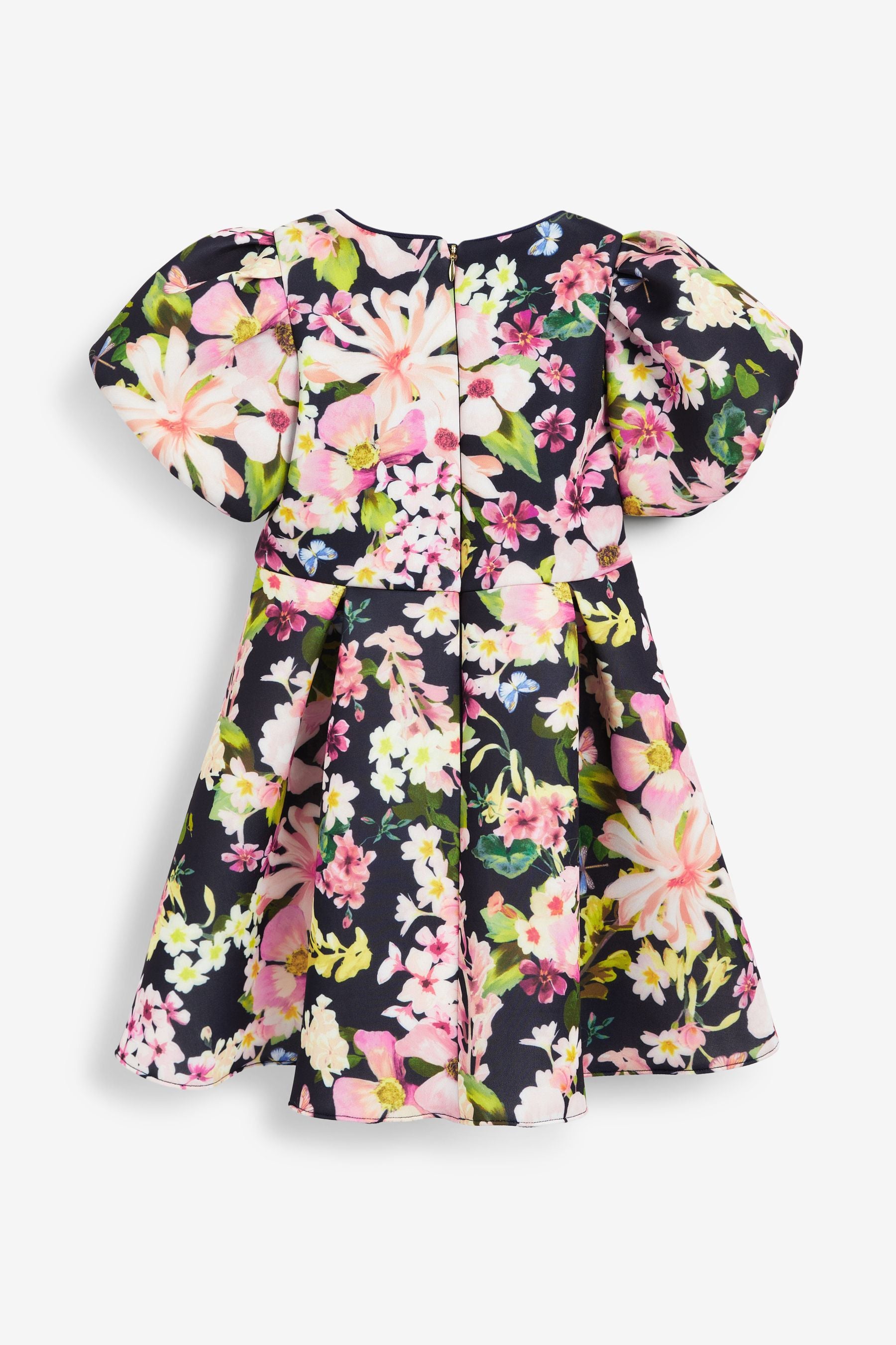 Baker by Ted Baker Girls Navy Floral Scuba Dress